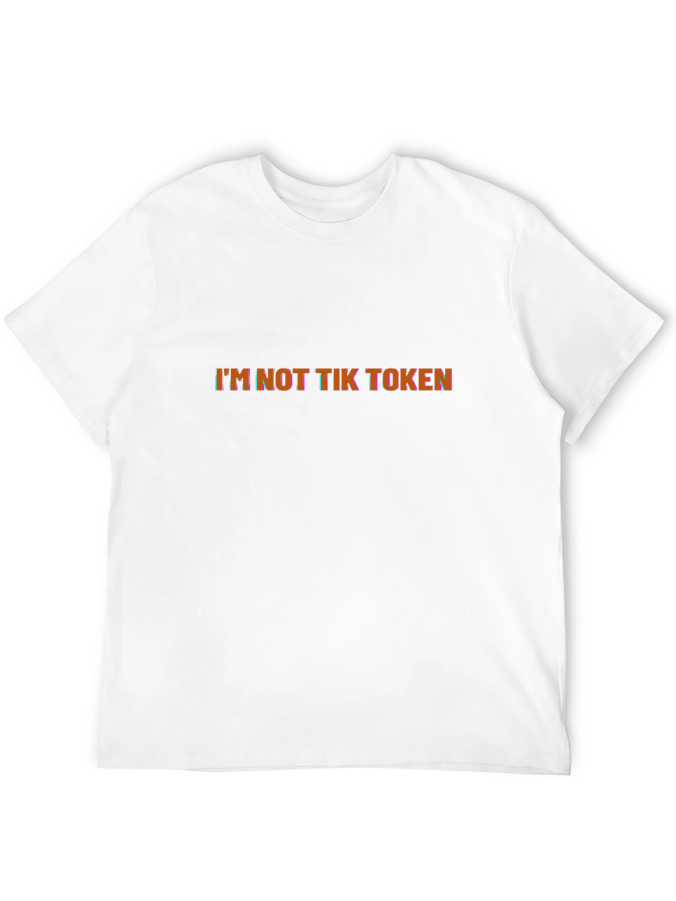 Black I'm Not Tik Token Graphic Black T-Shirt view 12