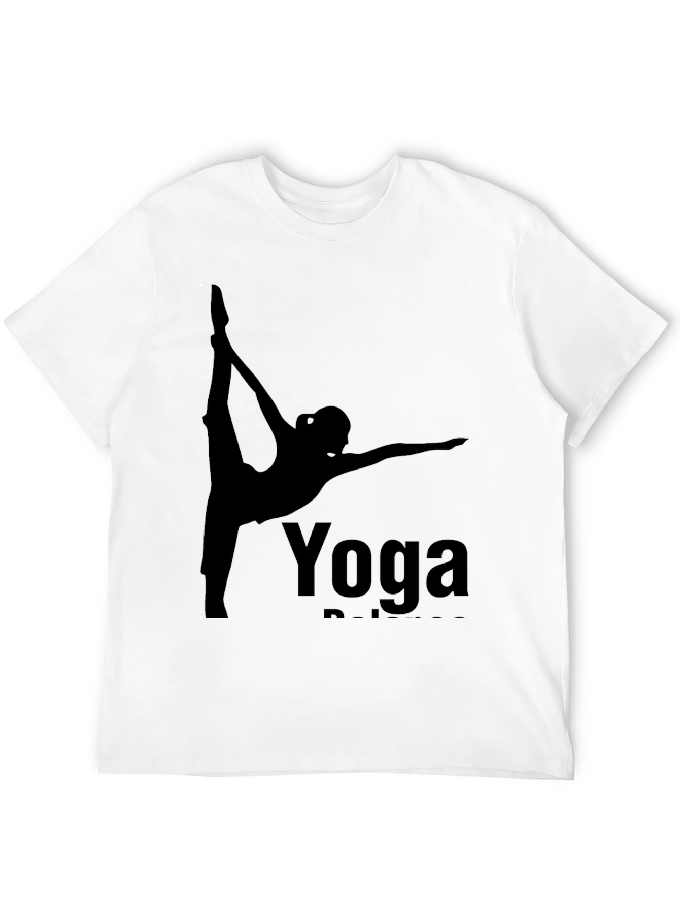 Black Yoga Balance Black T-Shirt view 12