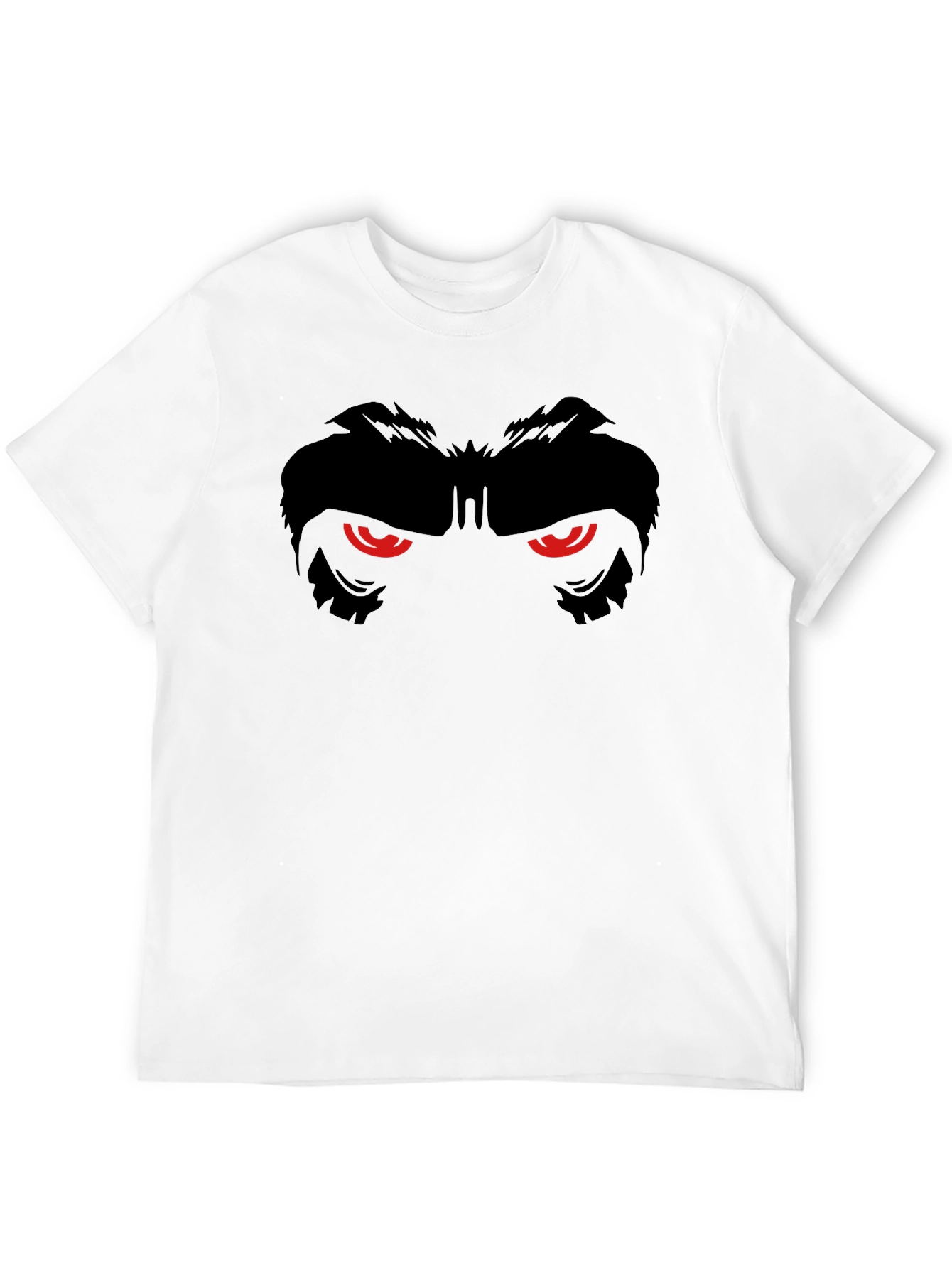 Black Men's Black T-Shirt with Gorilla Eyes Graphic view 12