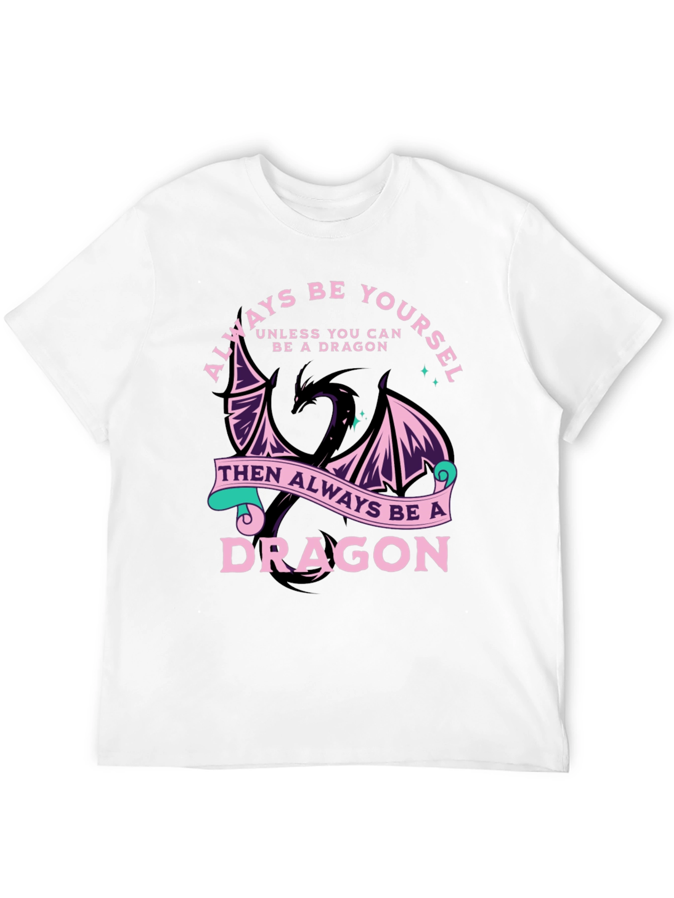 Black Always Be Yourself Dragon Graphic Tee view 12