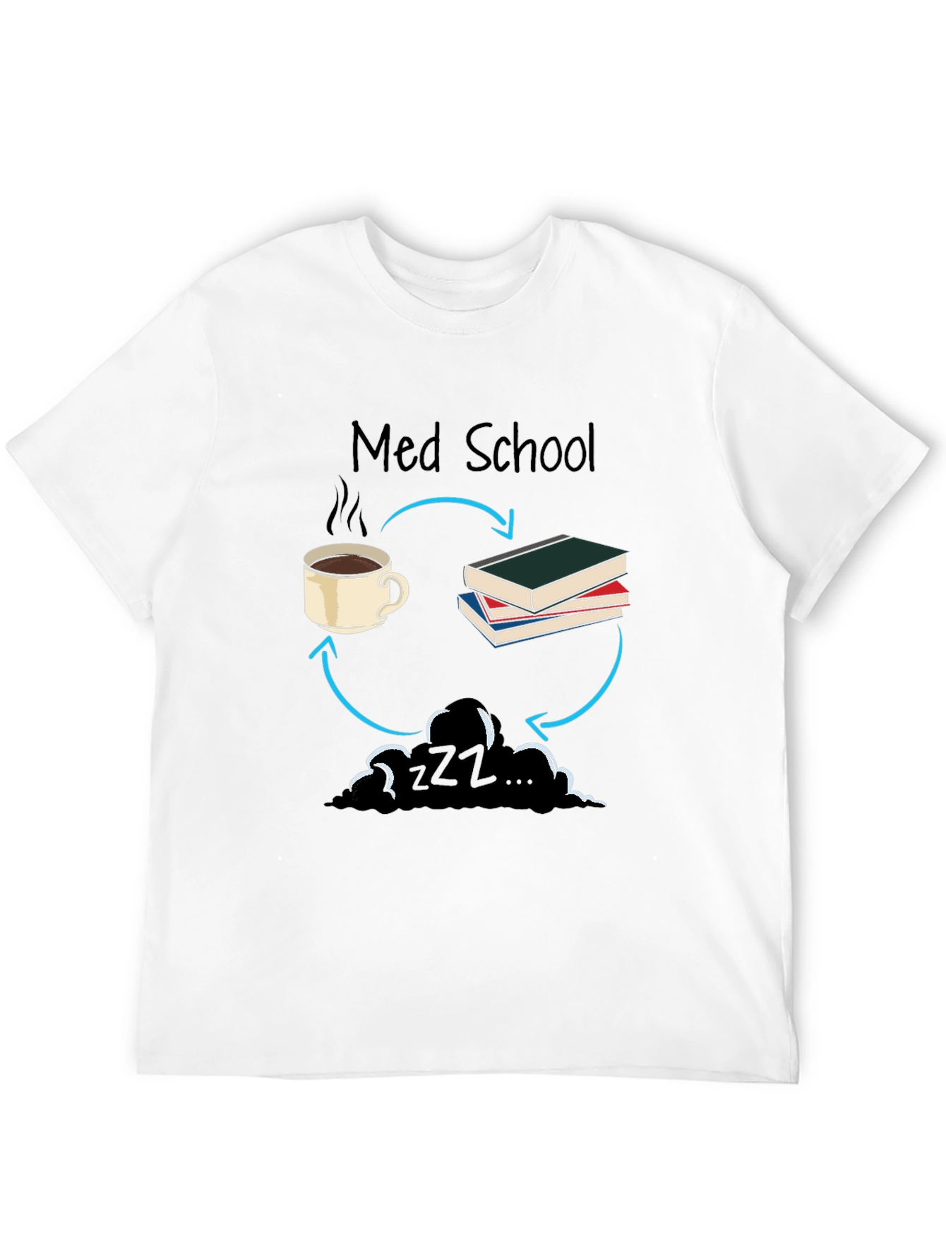 Black Med School Cycle T-Shirt view 12