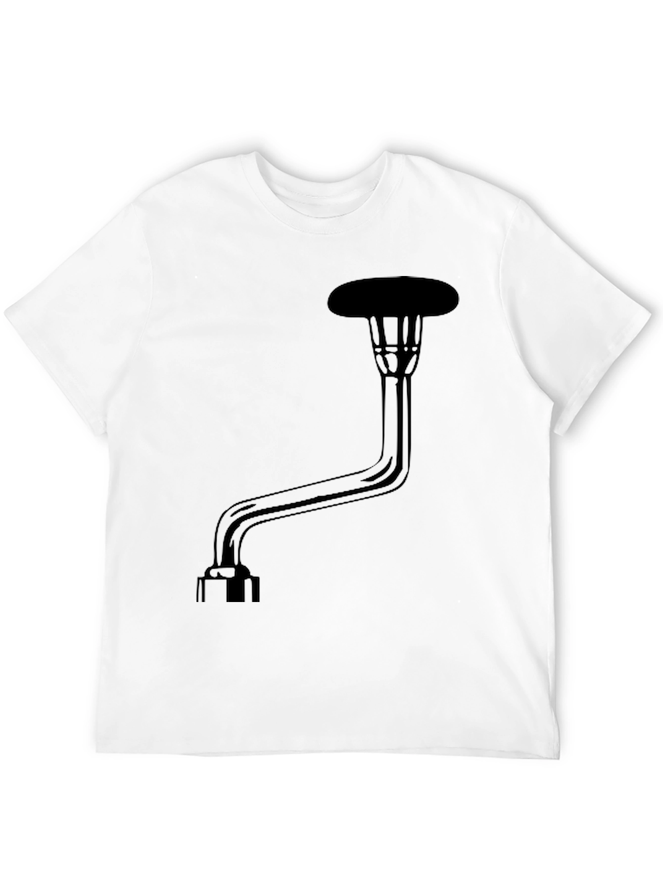 Black Novelty Toilet Plunger Graphic T-Shirt view 12