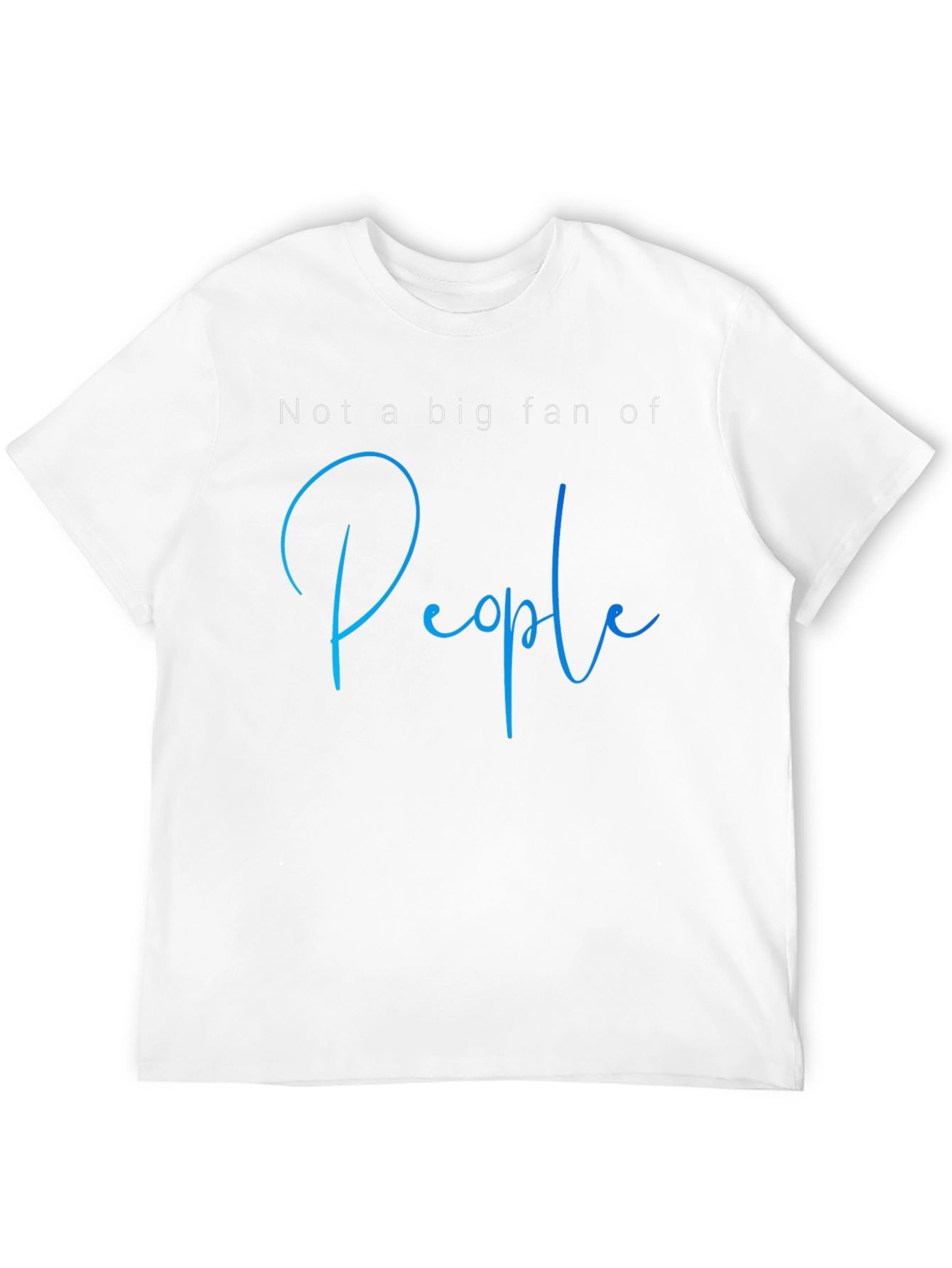 Black Not a Big Fan of People Graphic Tee view 12