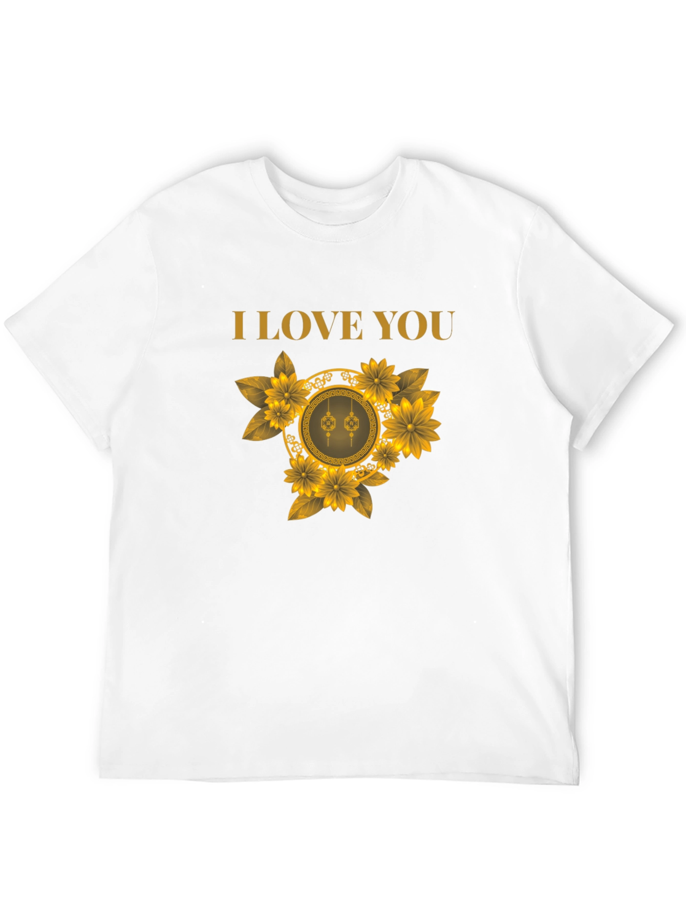 Black I Love You Floral T-Shirt view 12