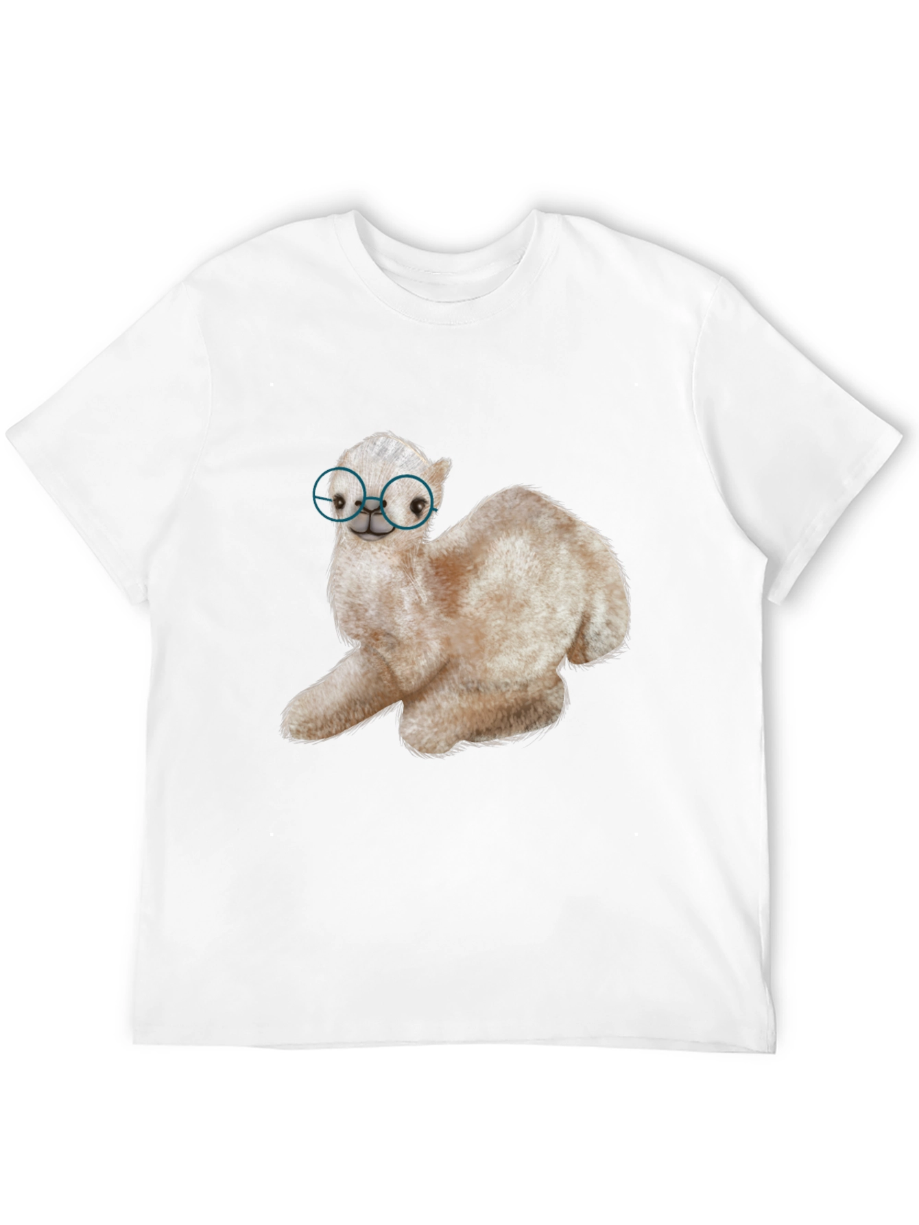 Black Alpaca with Glasses Graphic Tee view 12