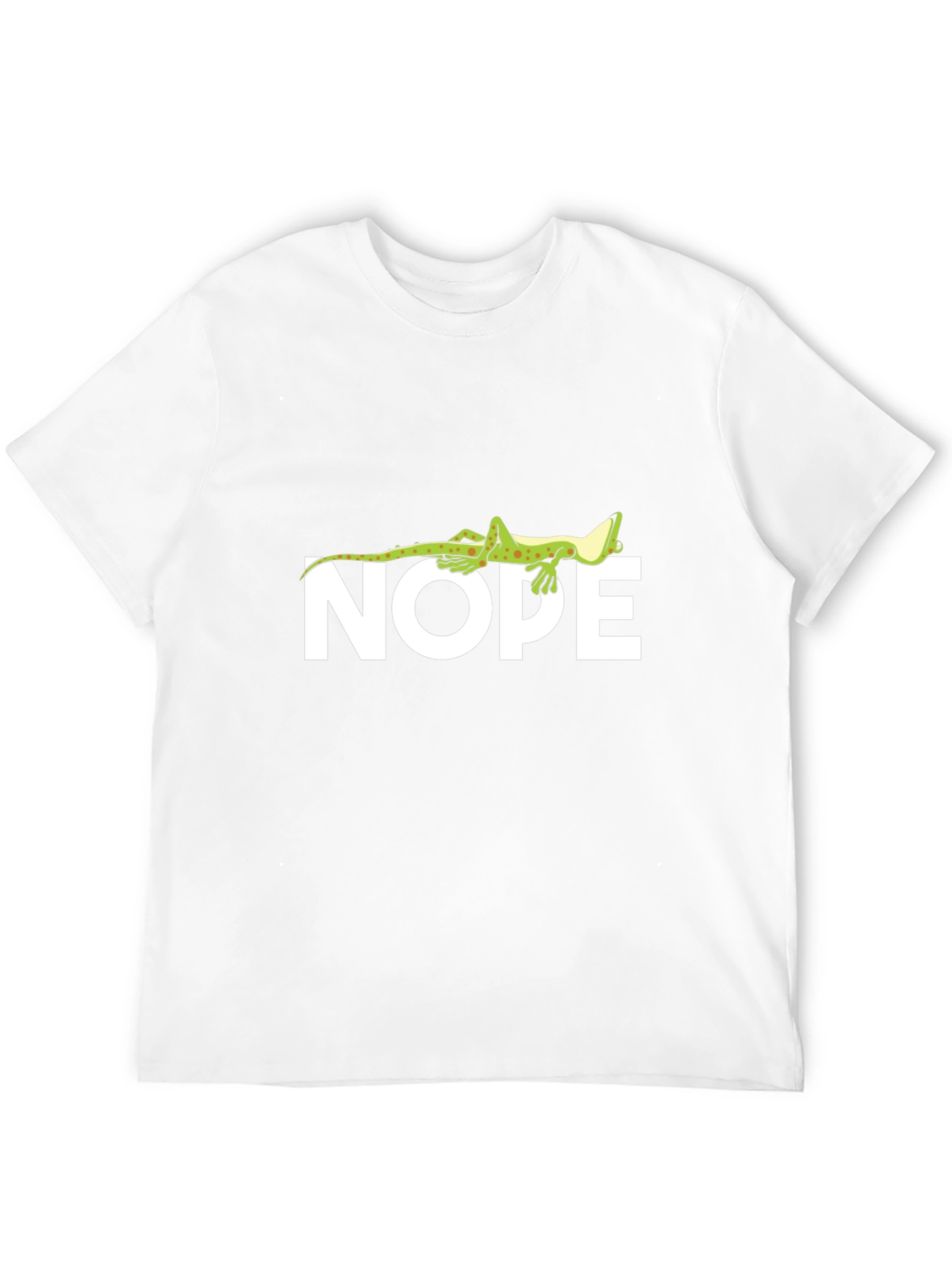 Black Nope Lizard T-Shirt - Comfy Black Tee view 12