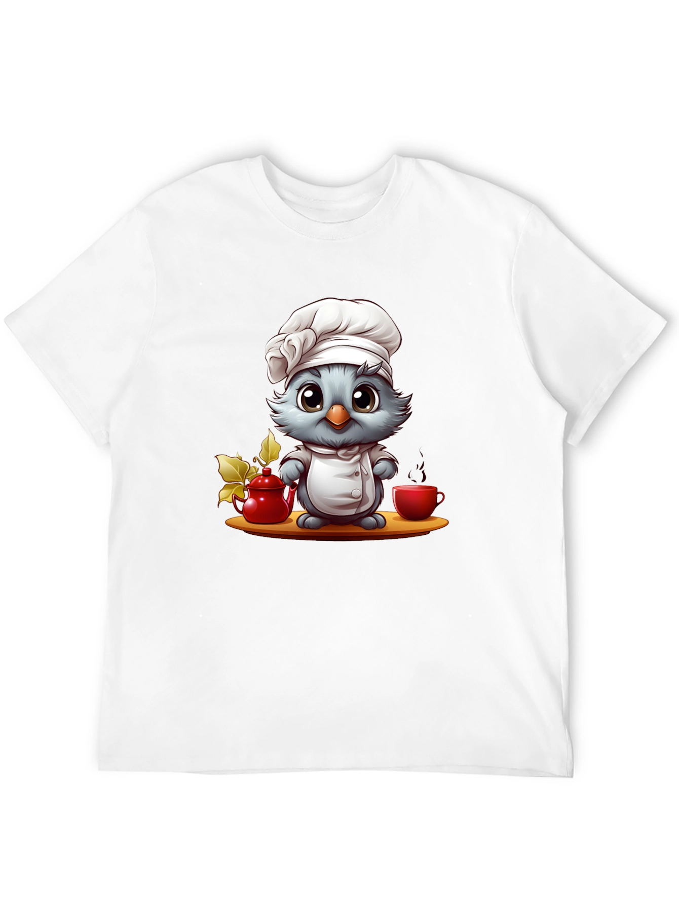 Black Chef Bird Graphic T-Shirt - Cute & Comfortable Tee view 12