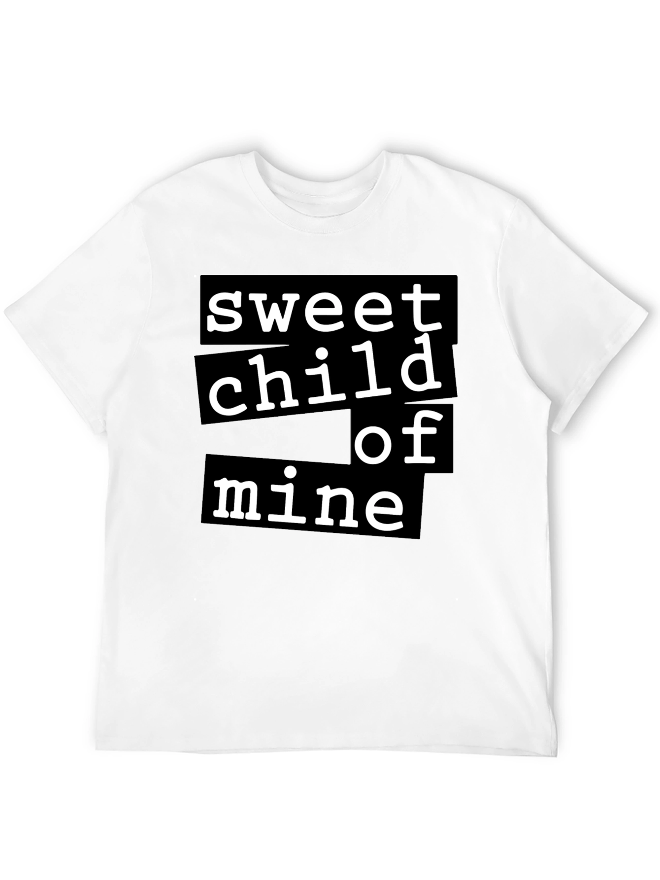 Black Sweet Child Of Mine Graphic Tee - Black Cotton T-Shirt view 12