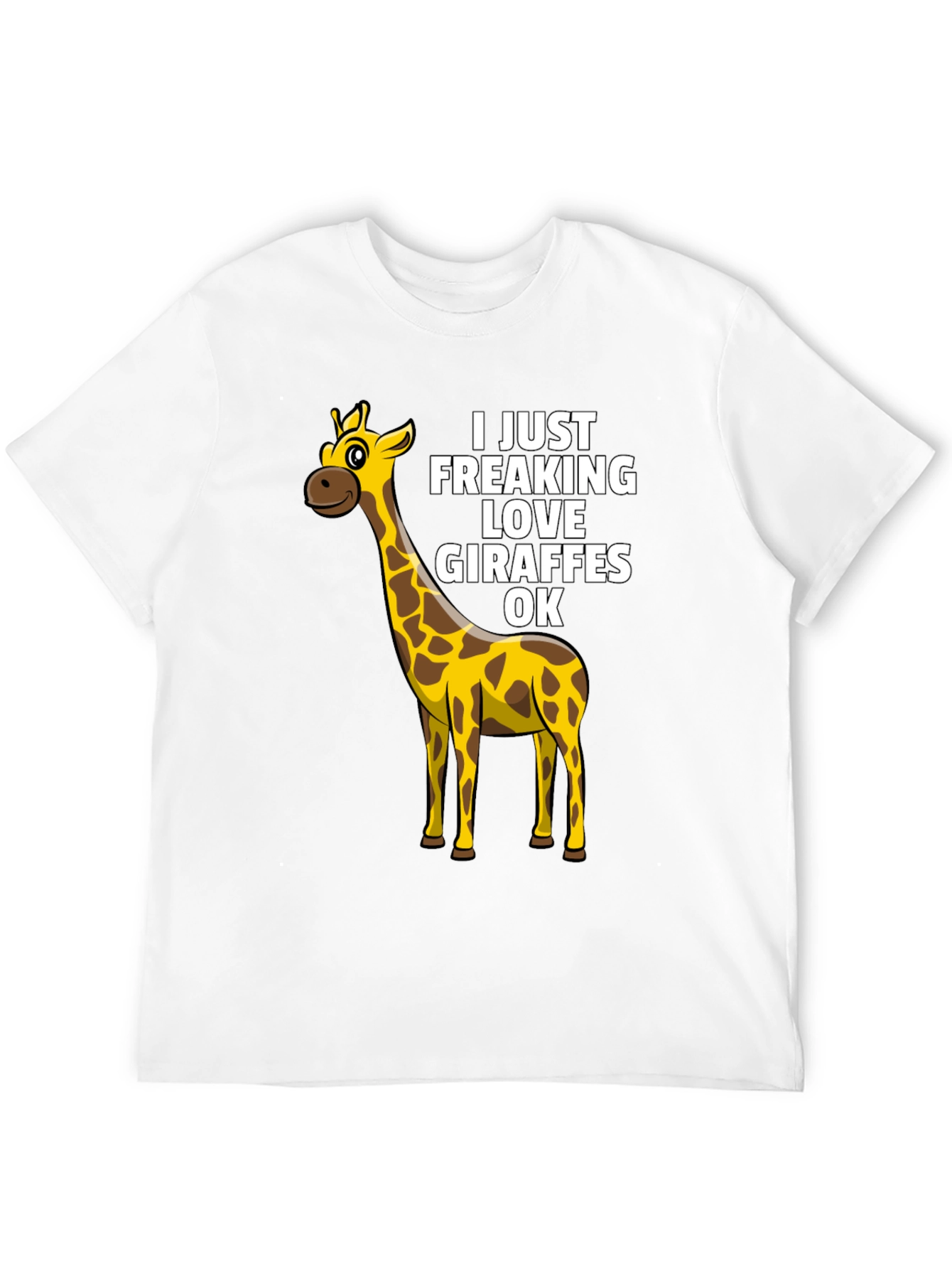 Black Giraffe Lover T-Shirt - Funny Graphic Tee view 12