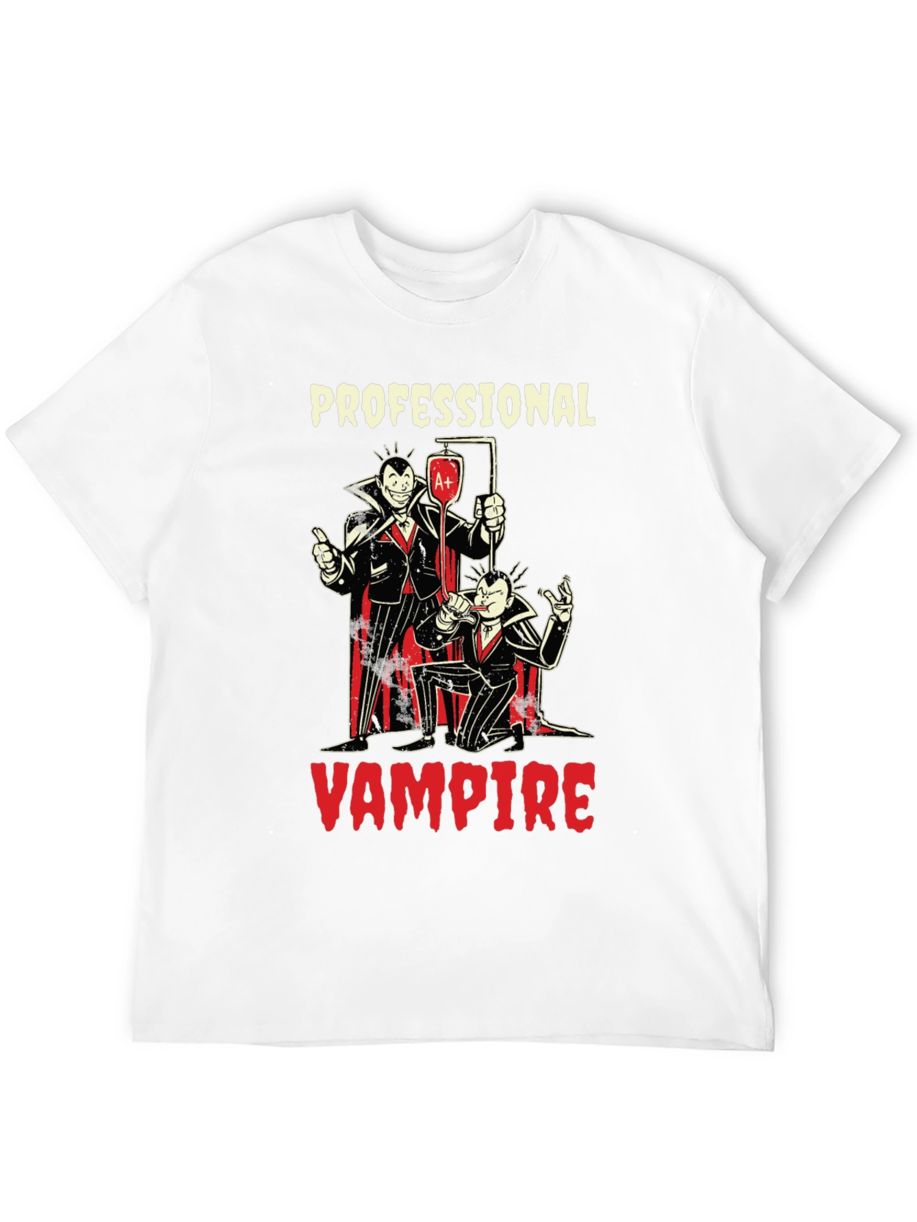 Black Professional Vampire Graphic T-Shirt - Novelty Tee view 12