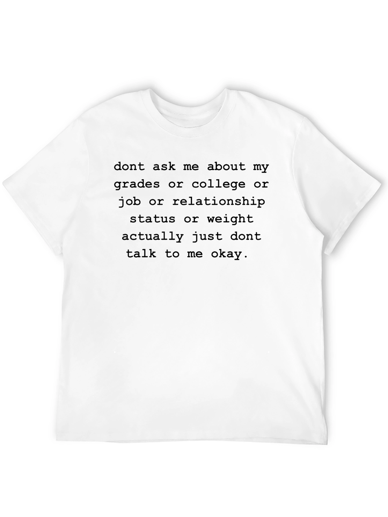 Black Don't Talk to Me T-Shirt, Funny Introvert Tee view 12