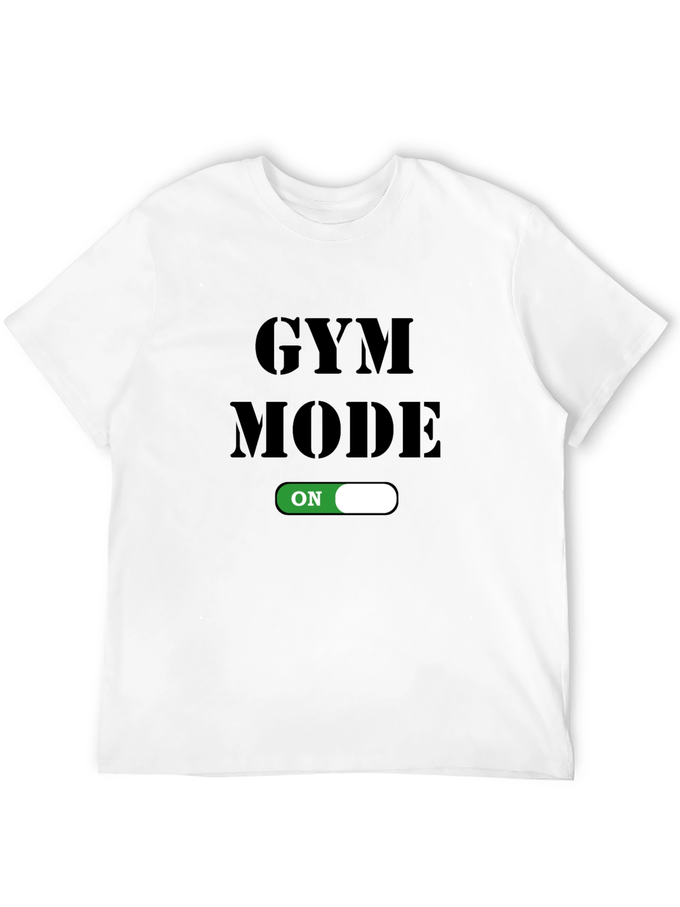 Black Gym Mode On T-Shirt - Fitness Apparel view 12