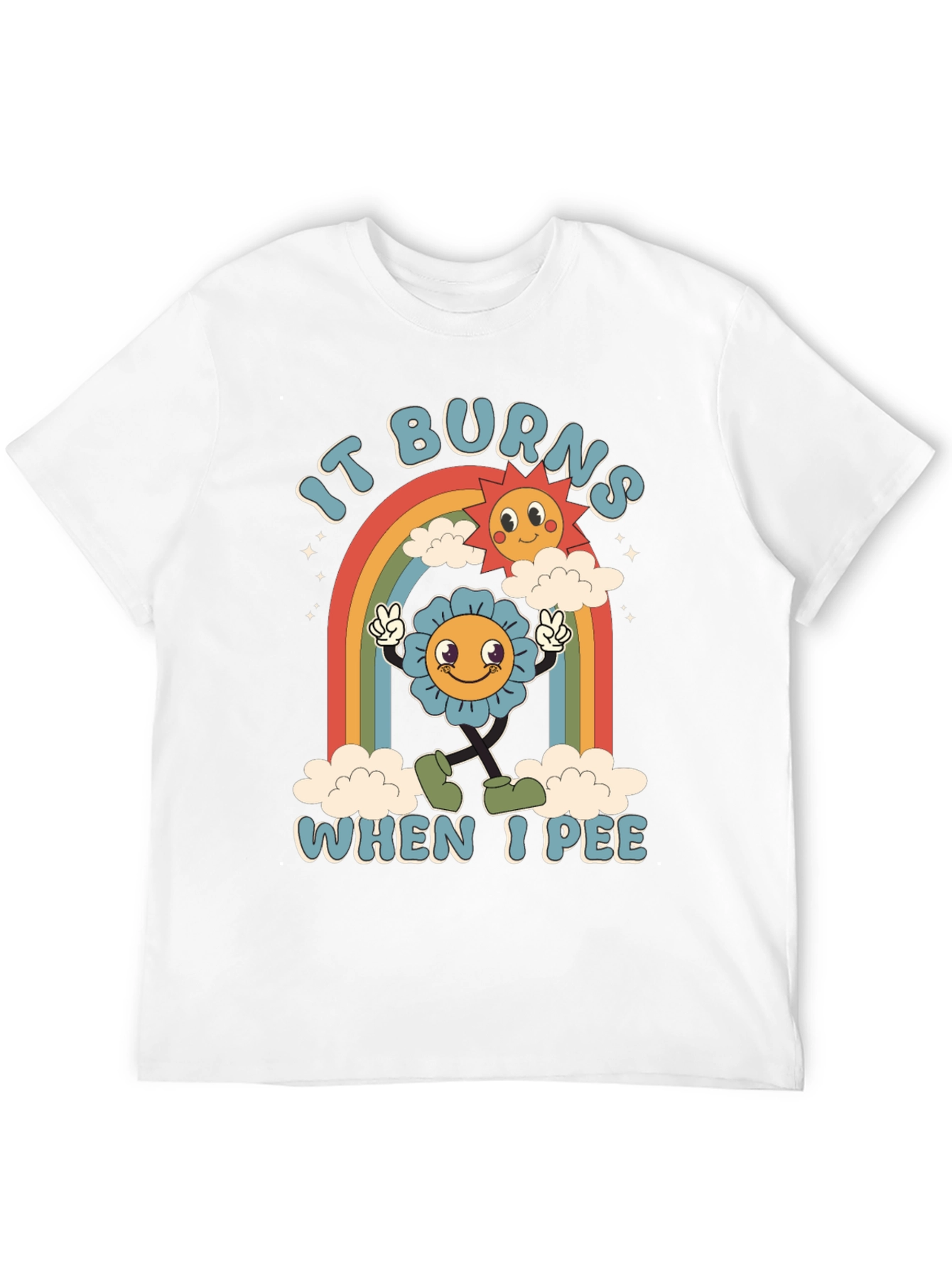 Black It Burns When I Pee T-Shirt view 12