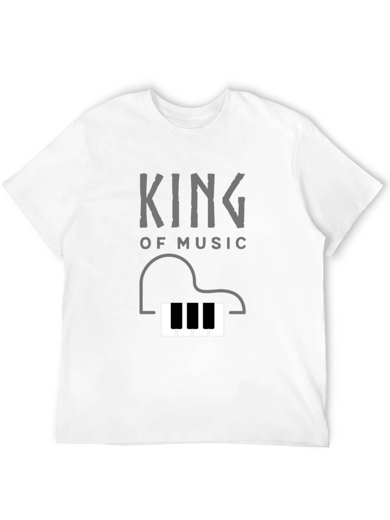 Black King of Music Piano T-Shirt - Black view 12