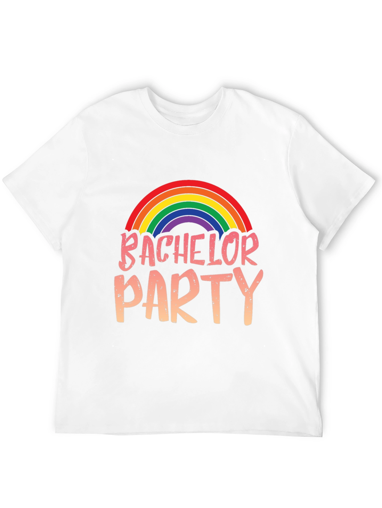 Black Bachelor Party Rainbow Graphic Tee view 12
