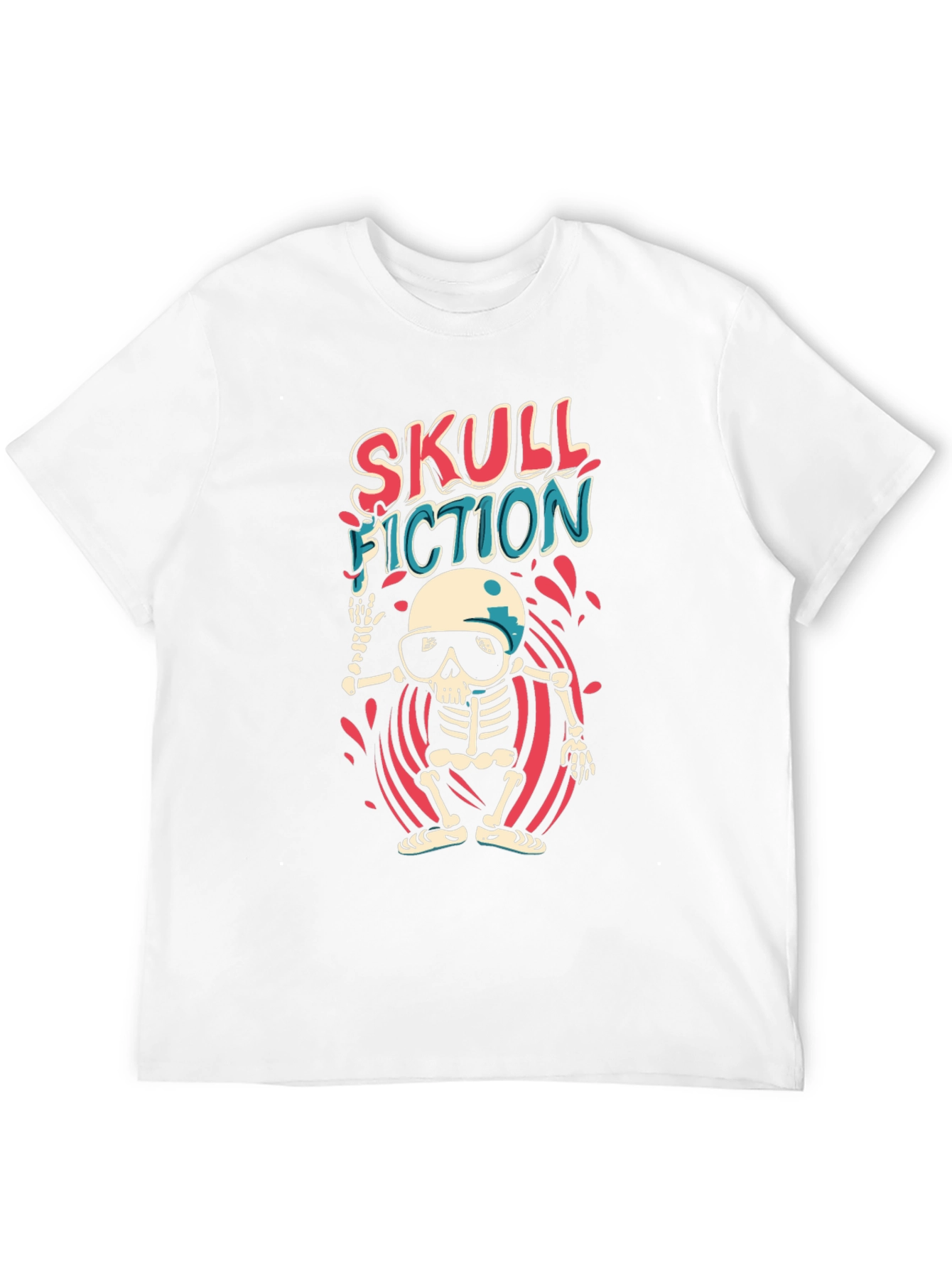 Black Skull Fiction Graphic Tee - Black view 12