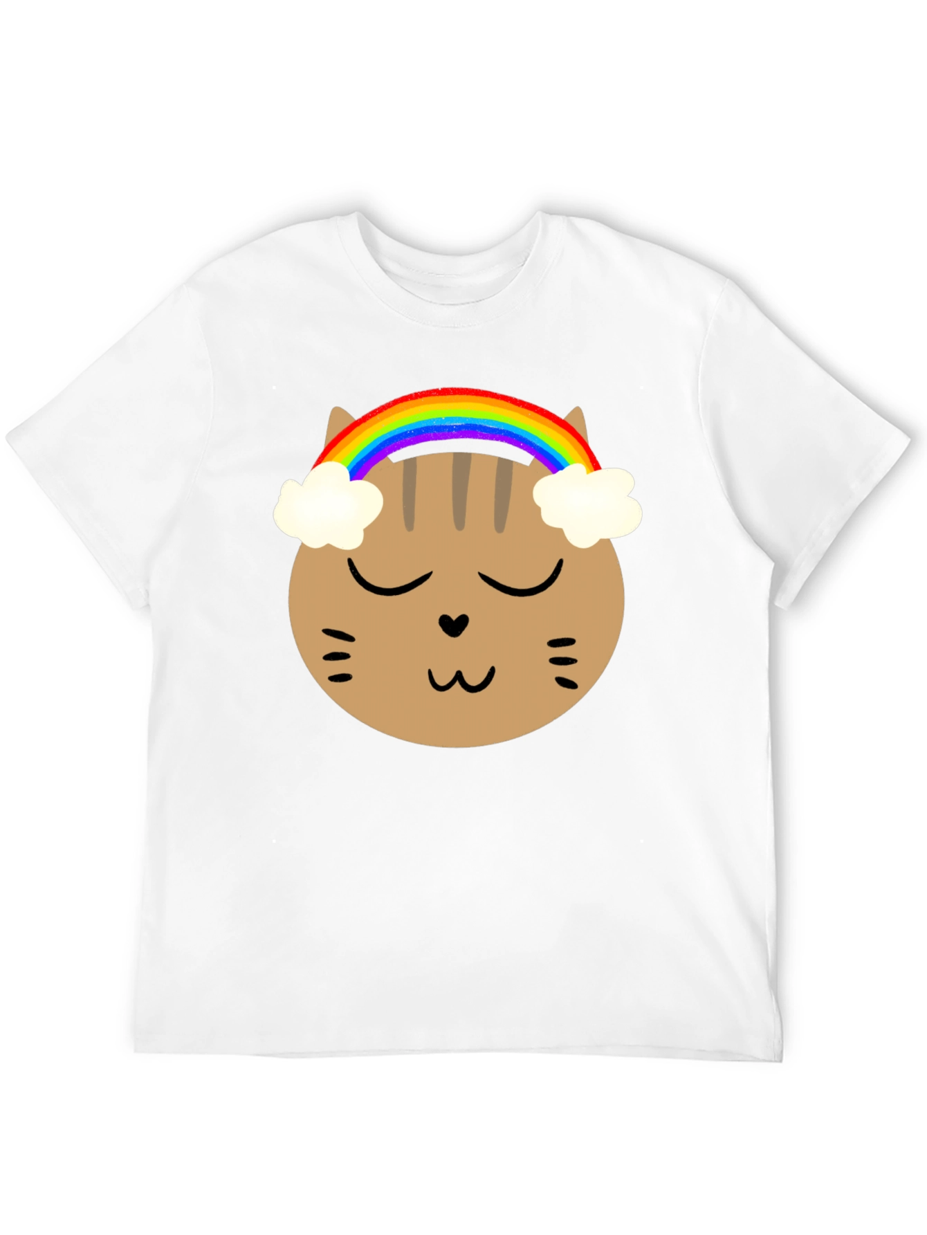 Black Rainbow Cat Graphic Tee - Soft Cotton Blend view 12