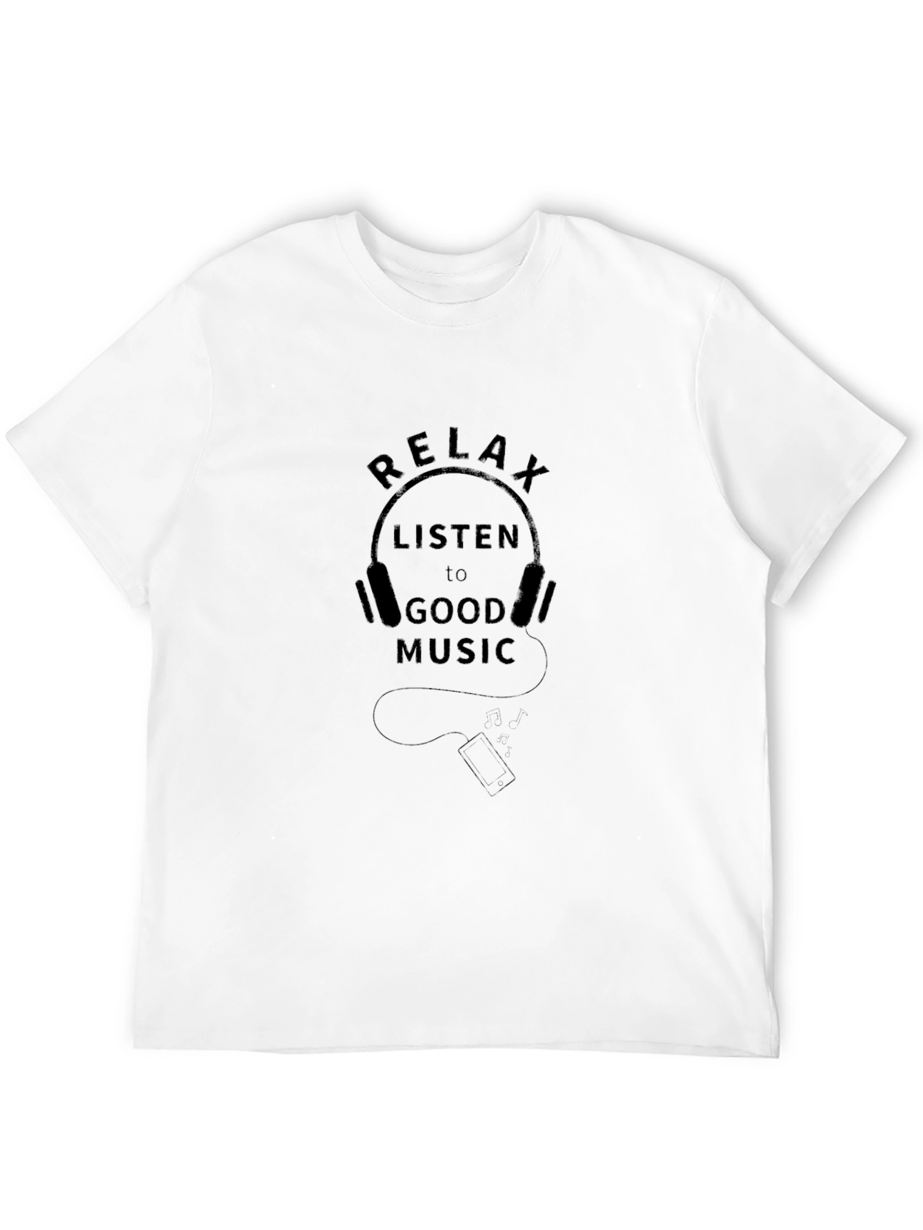 Black Relax and Listen T-Shirt view 12
