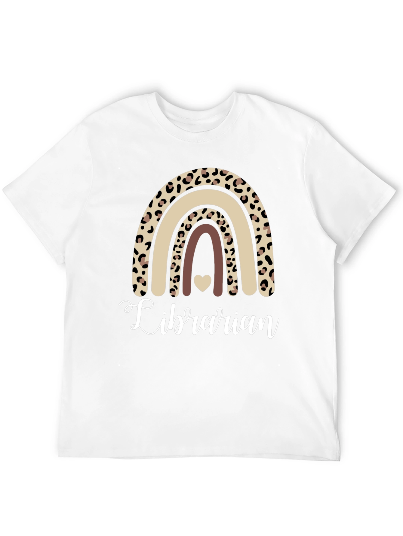 Black Librarian Leopard Rainbow T-Shirt view 12