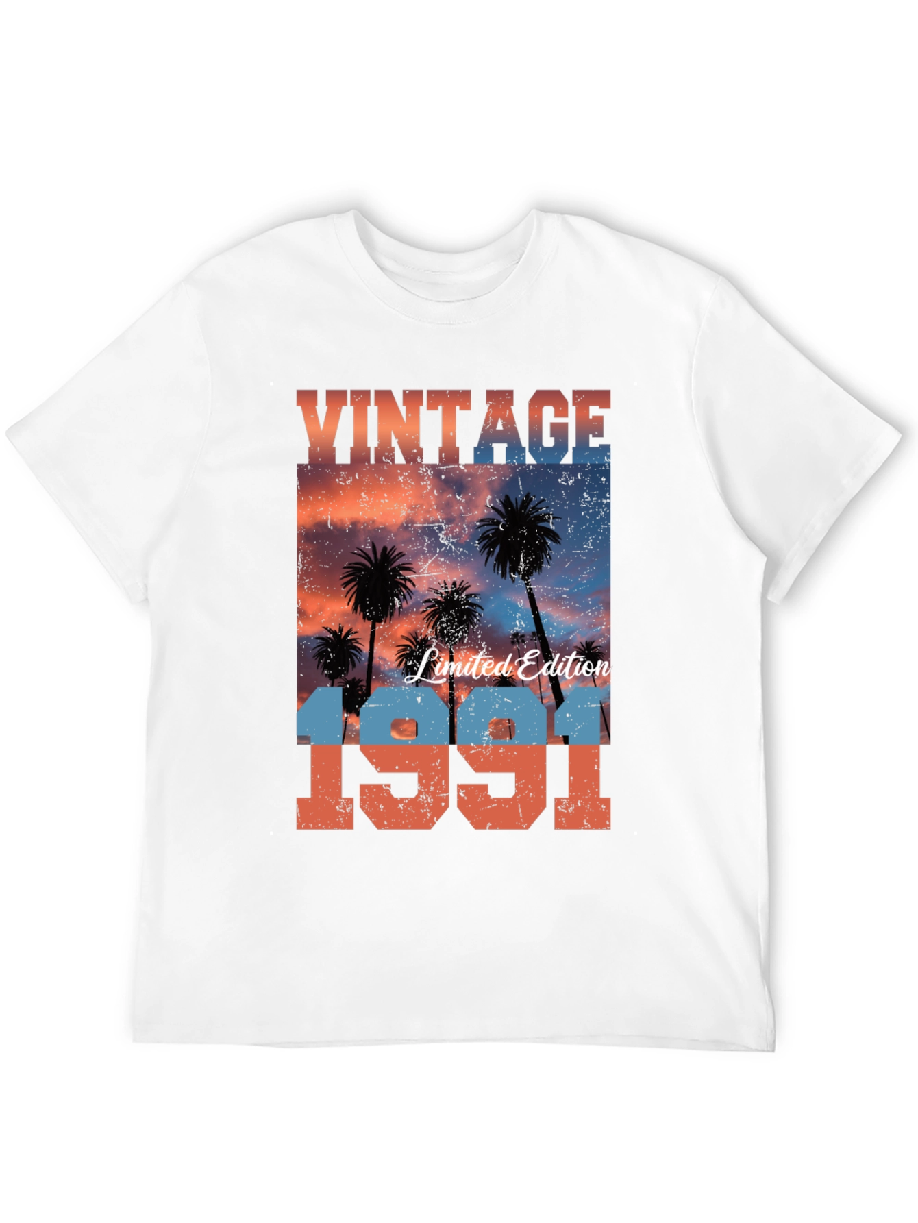 Black Vintage 1991 Palm Tree Graphic Tee view 12
