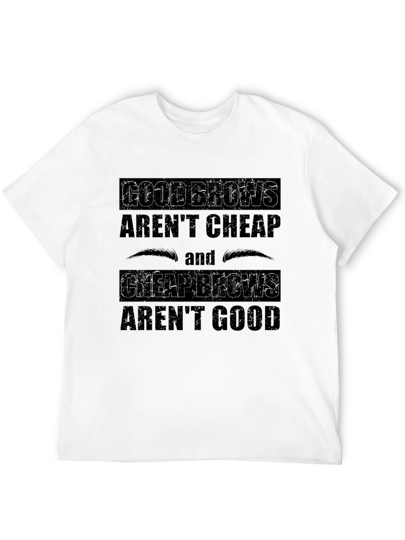 Black Good Brows Graphic Tee - Unisex Cotton T-Shirt view 12