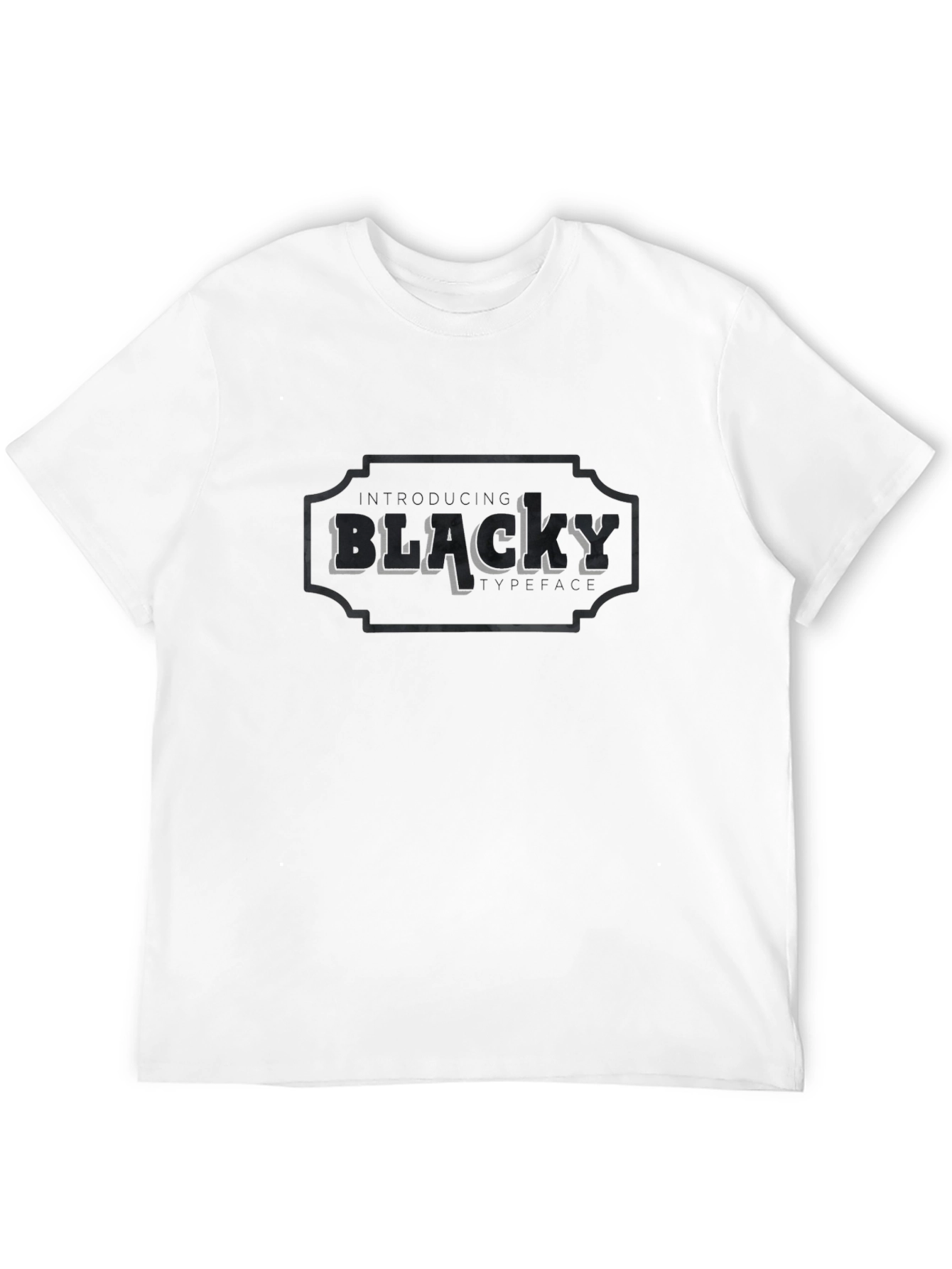 Black Black Blacky Typeface Graphic Tee view 12
