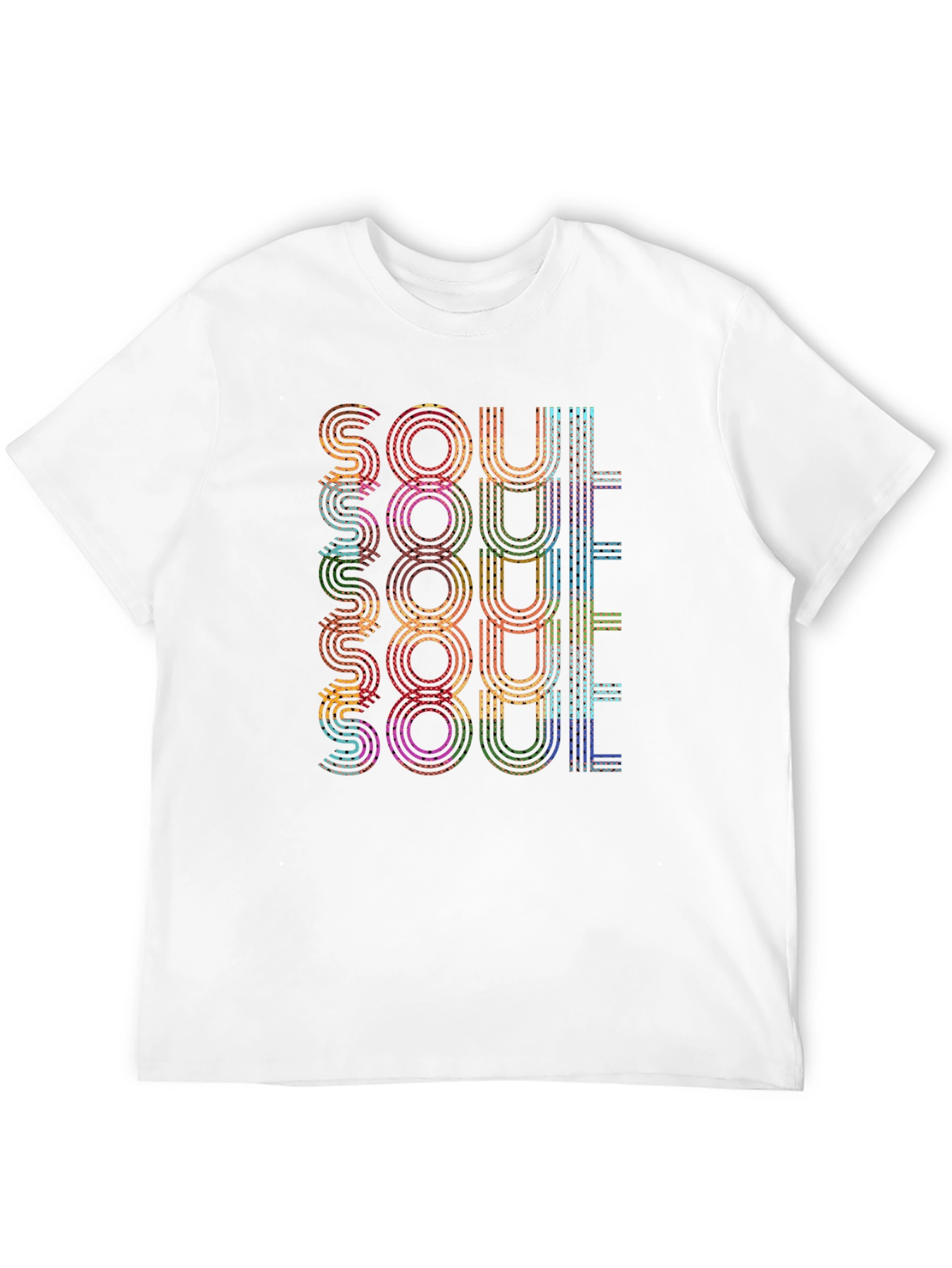 Black Retro Soul T-Shirt - Colorful Vintage Design view 12