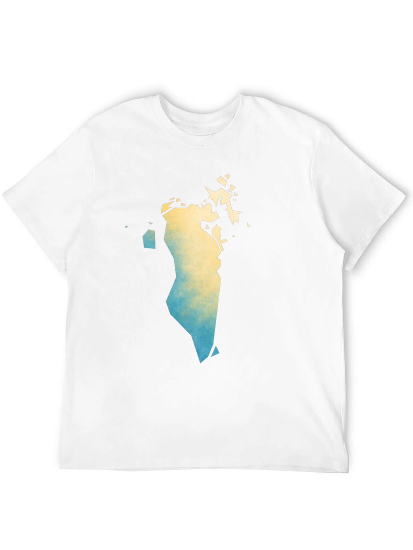 Black Bahrain Map Art Black T-Shirt - Stylish Graphic Tee view 12