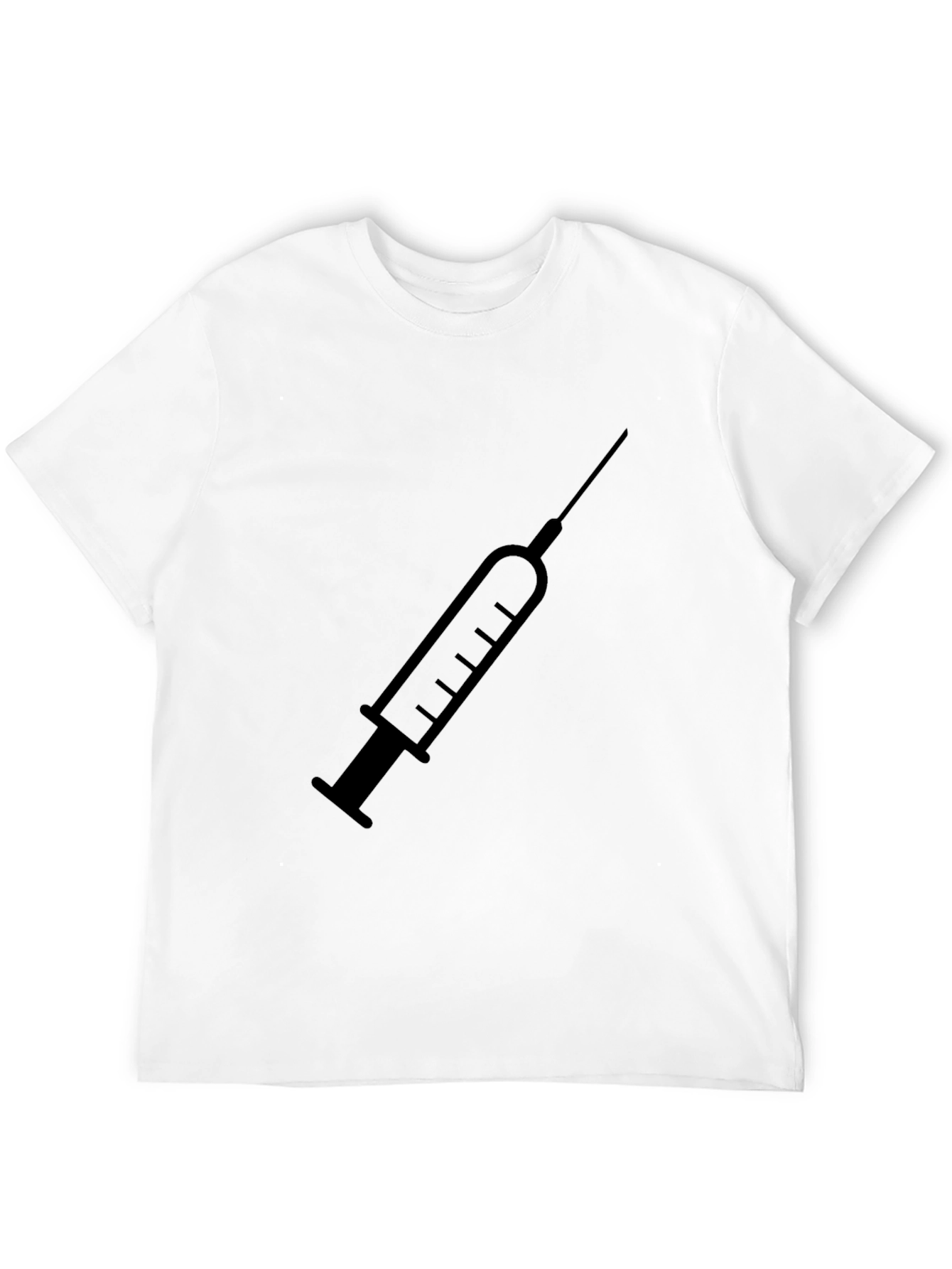 Black Syringe Graphic T-Shirt - Unisex Medical Theme view 12