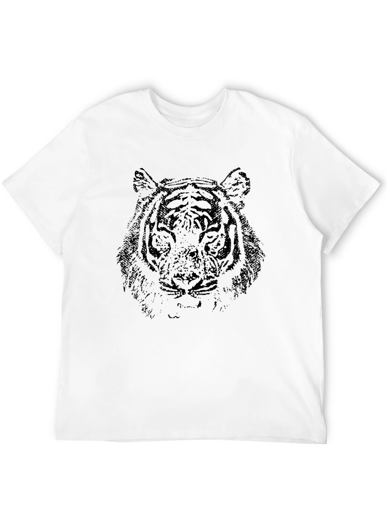 Black Black Tiger Graphic Tee - Mens Casual T-Shirt view 12