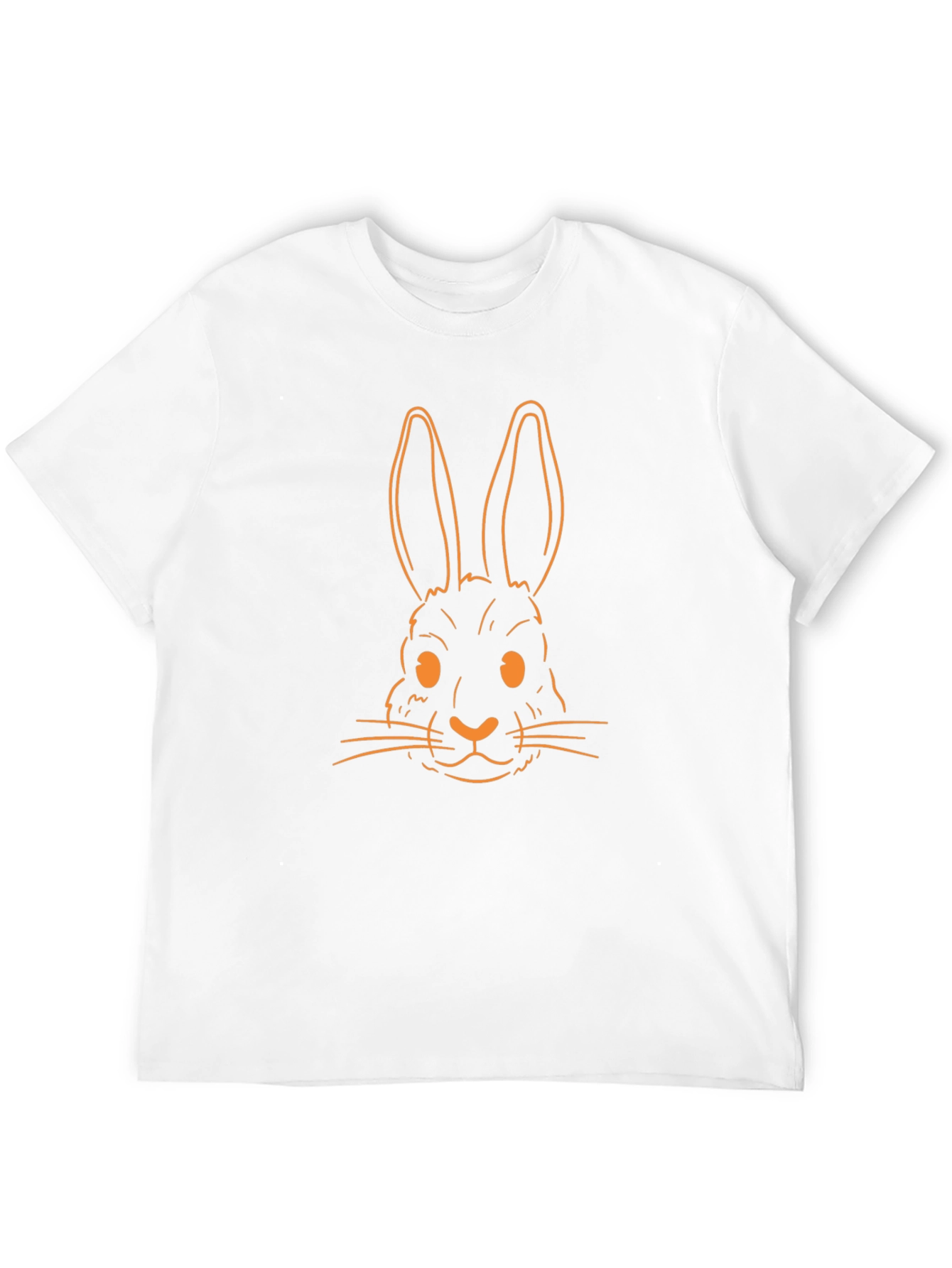 Black Orange Rabbit Graphic Black T-Shirt view 12