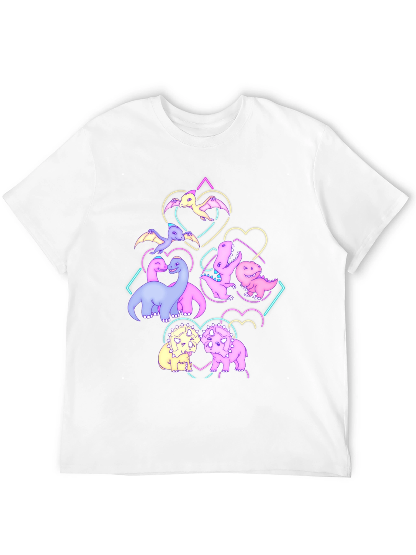 Black Dino Love T-Shirt - Cute Dinosaur Graphic Tee view 12