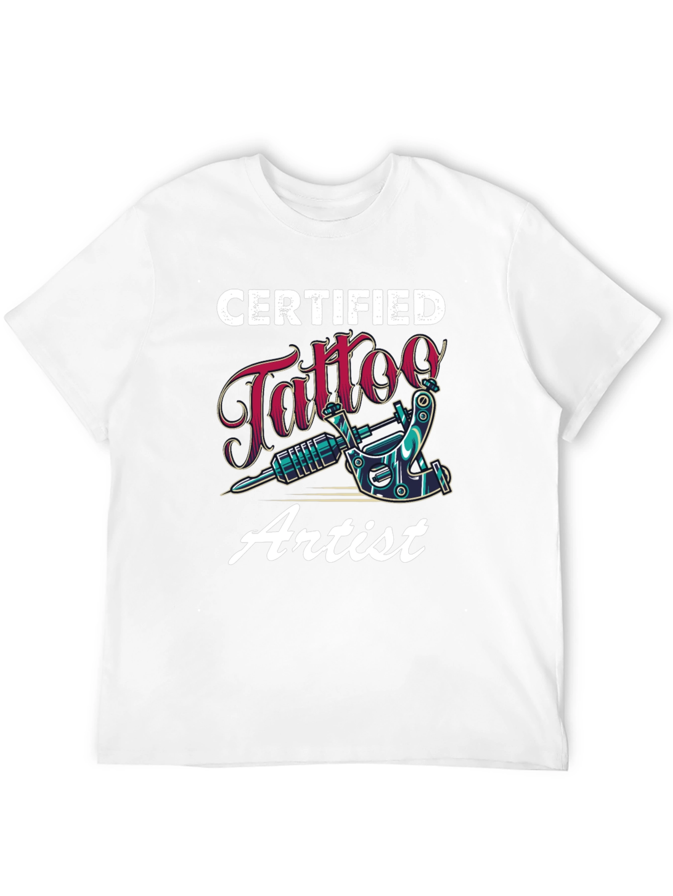 Black Certified Tattoo Artist Black T-Shirt view 12