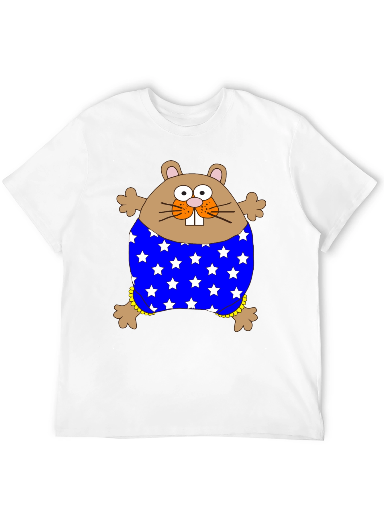 Black Funny Hamster Stars T-Shirt view 12