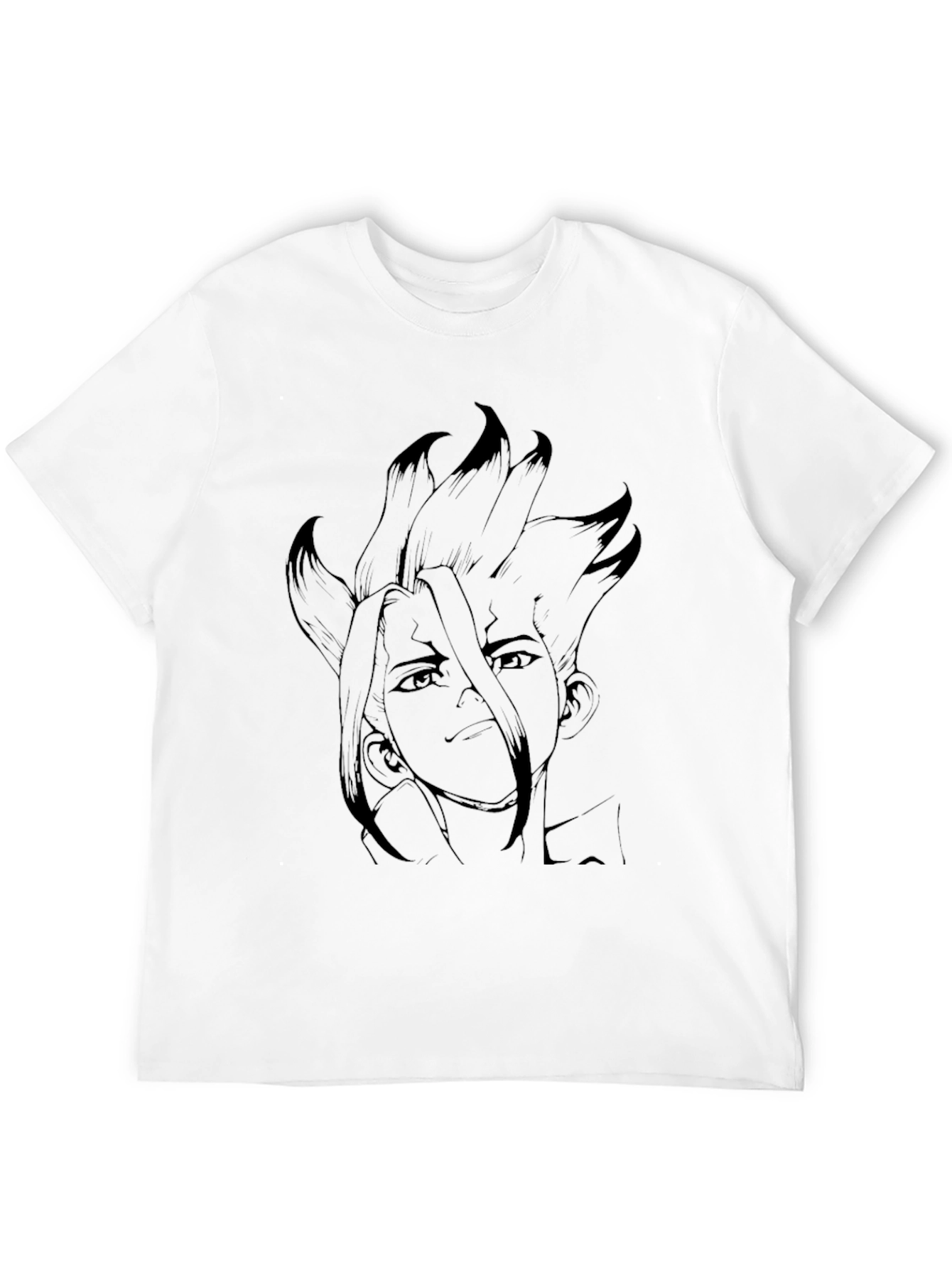 Black Anime Character Graphic Tee - Black view 12