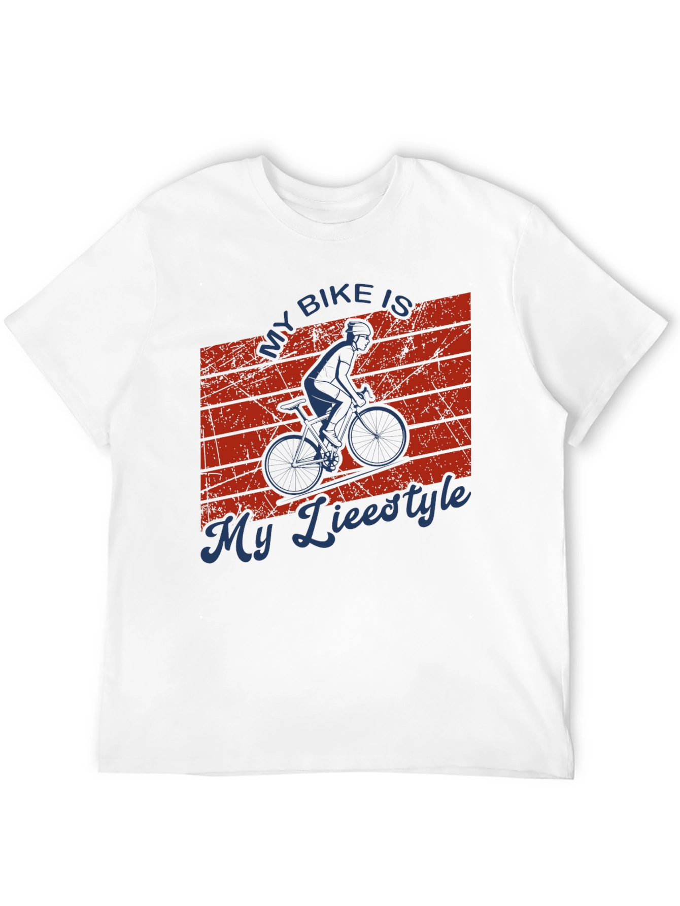 Black My Bike is My Lifestyle Graphic T-Shirt view 12