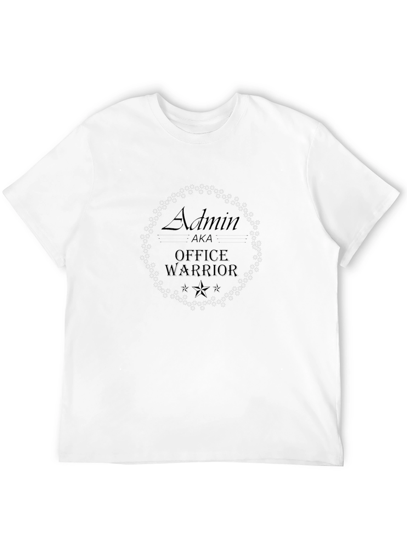 Black Admin Office Warrior Graphic T-Shirt view 12