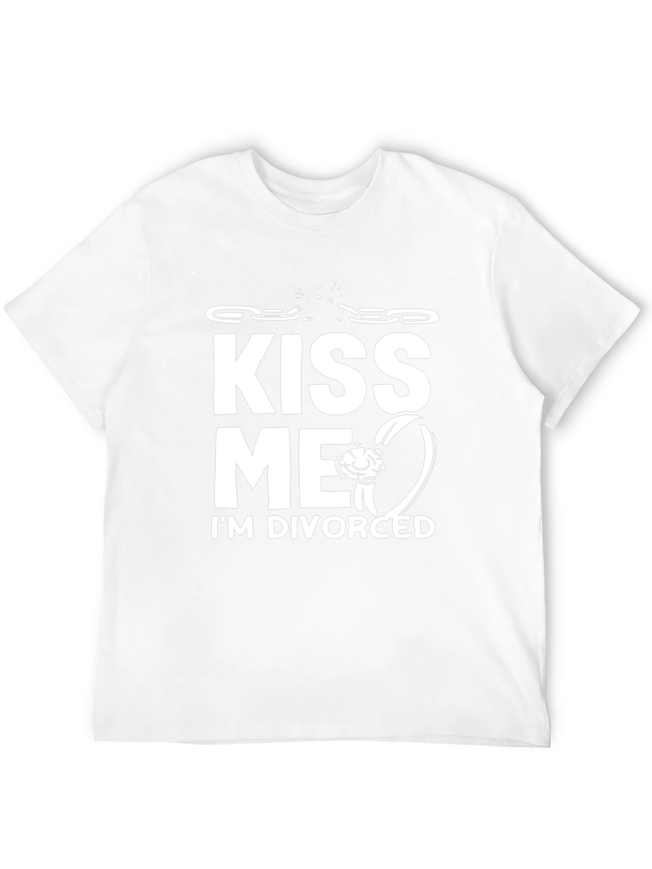 Black Kiss Me I'm Divorced T-Shirt Funny Slogan Tee view 12