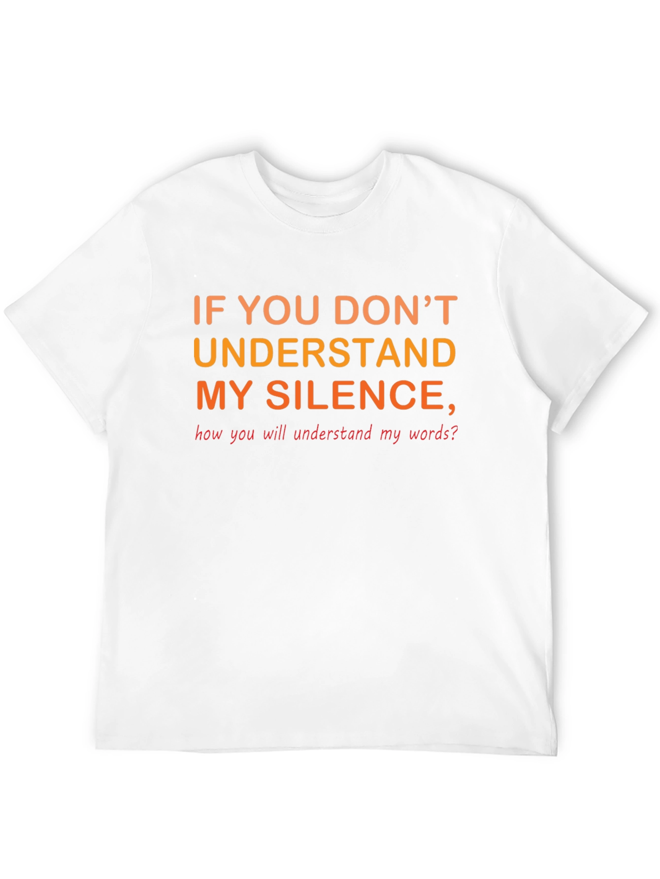 Black Silence Quote Black T-Shirt view 12