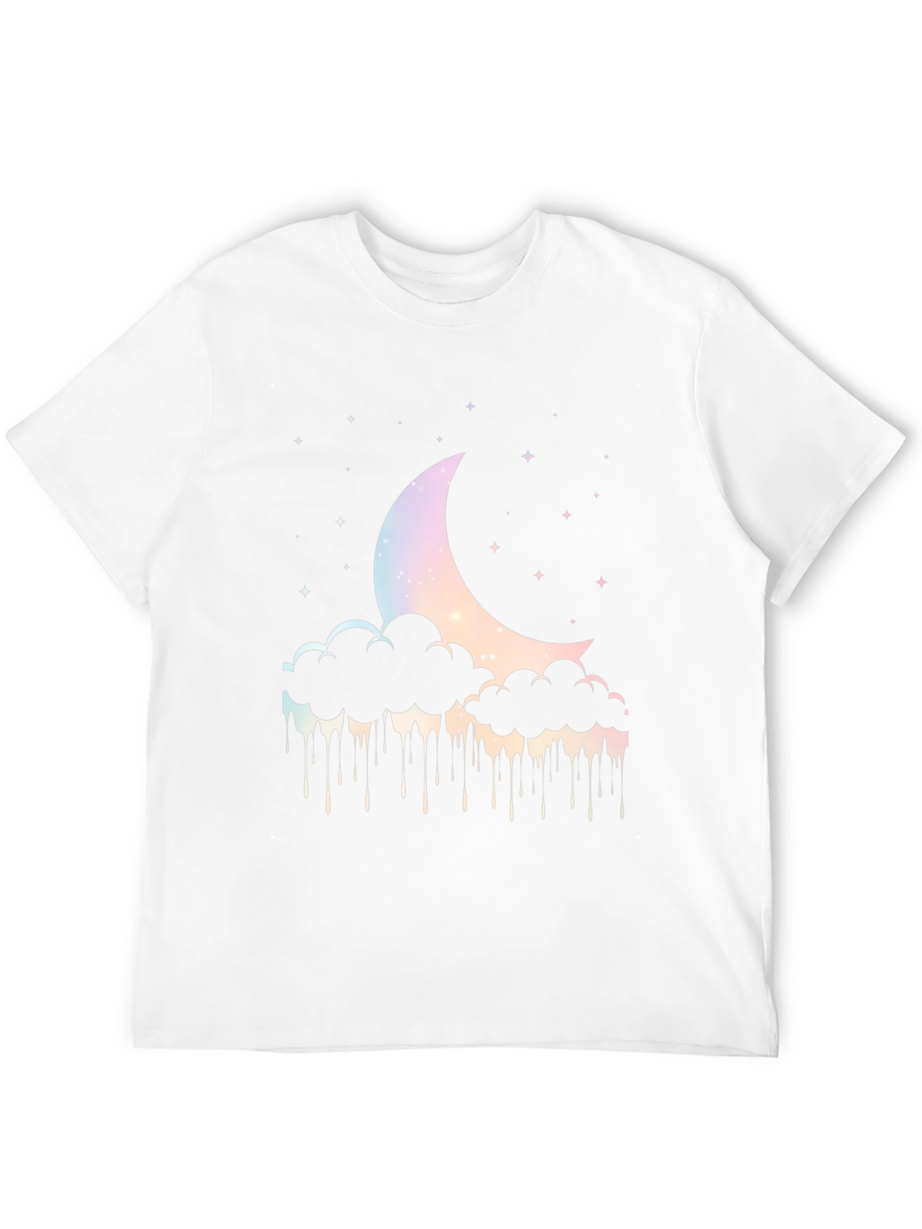 Black Dreamy Moon Cloud Graphic Tee - Black view 12