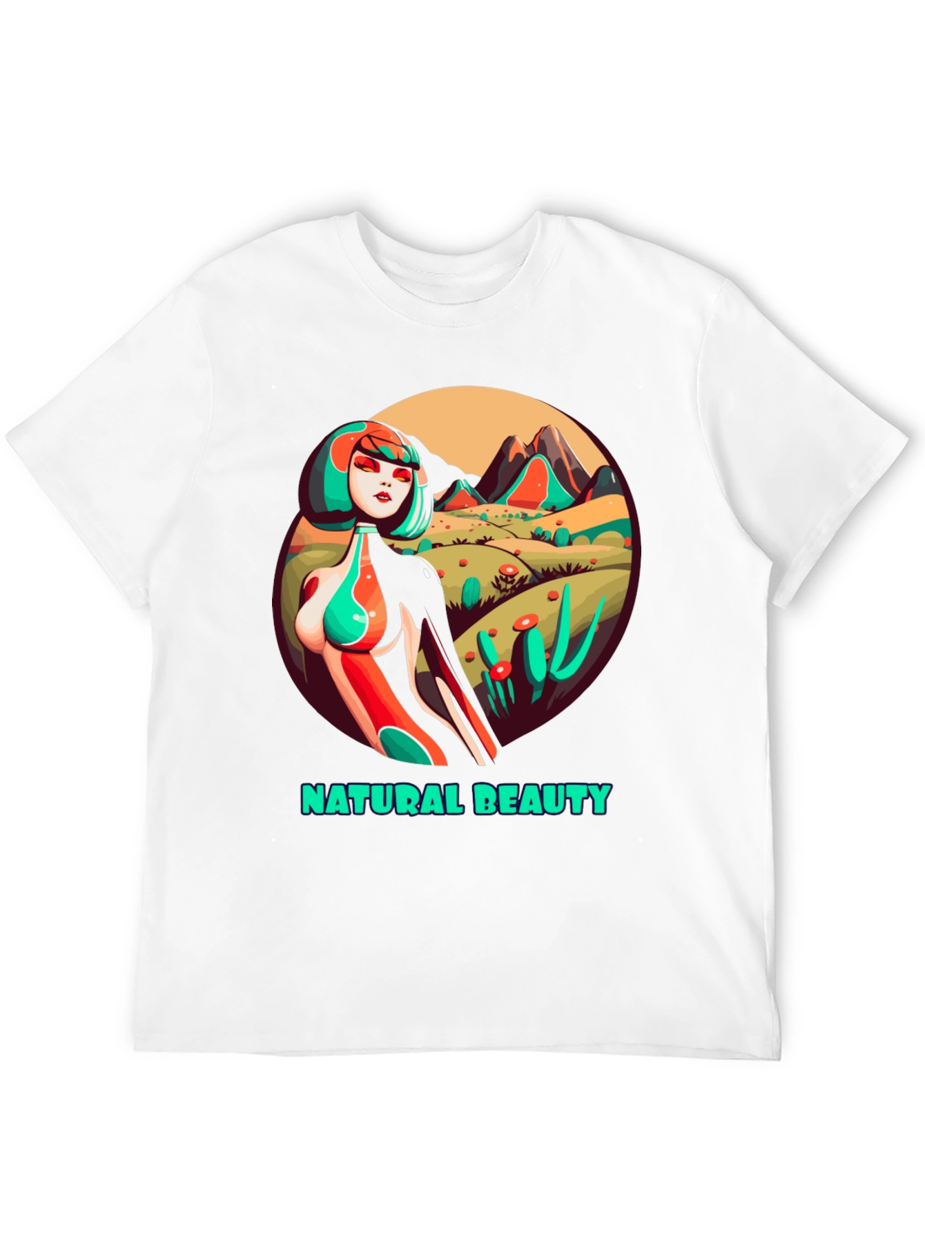 Black Natural Beauty Graphic Tee - Unique Artistic Design view 12