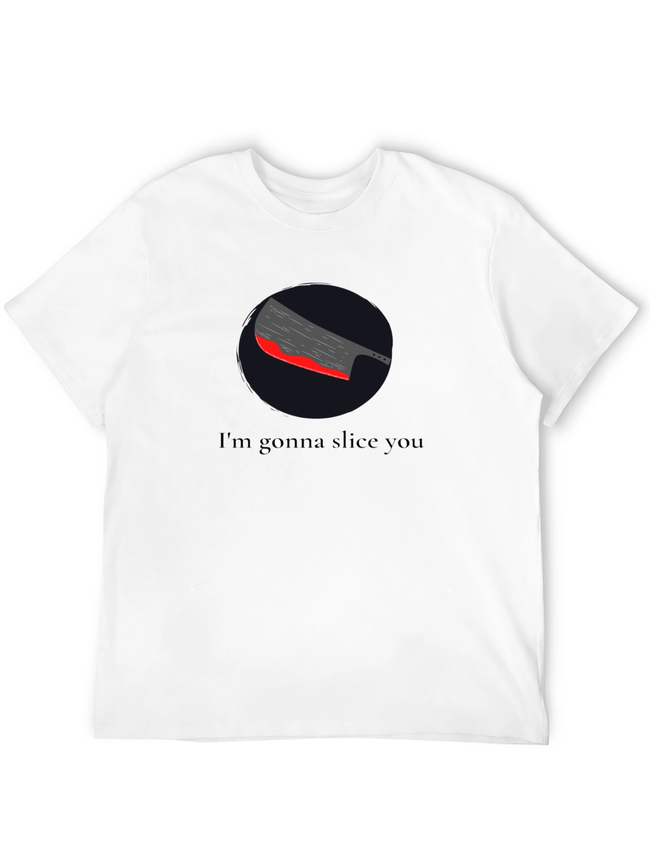 Black Sarcastic "Slice You" Graphic Tee - Black T-Shirt view 12