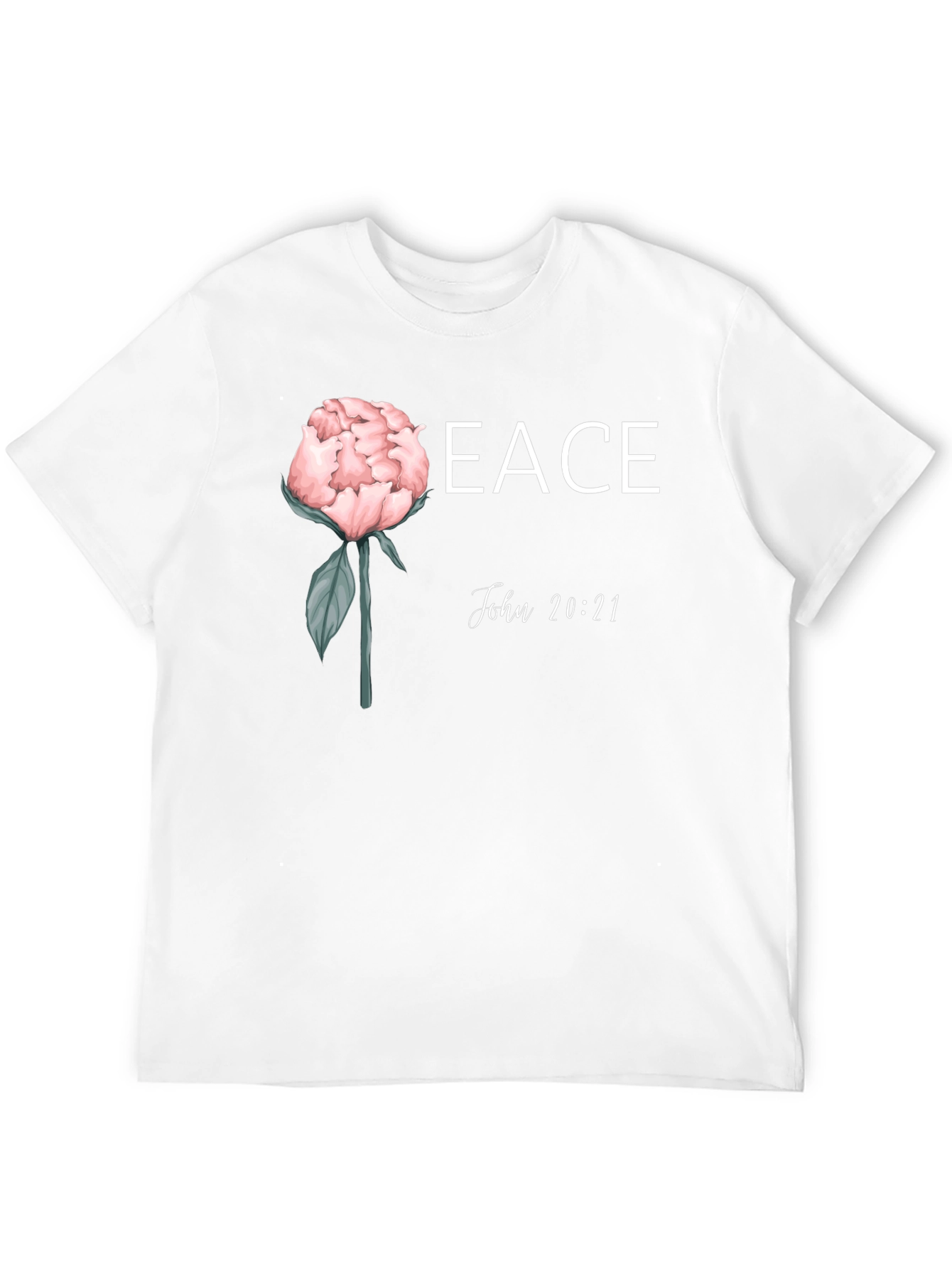 Black Peace John 20:21 Floral T-Shirt view 12