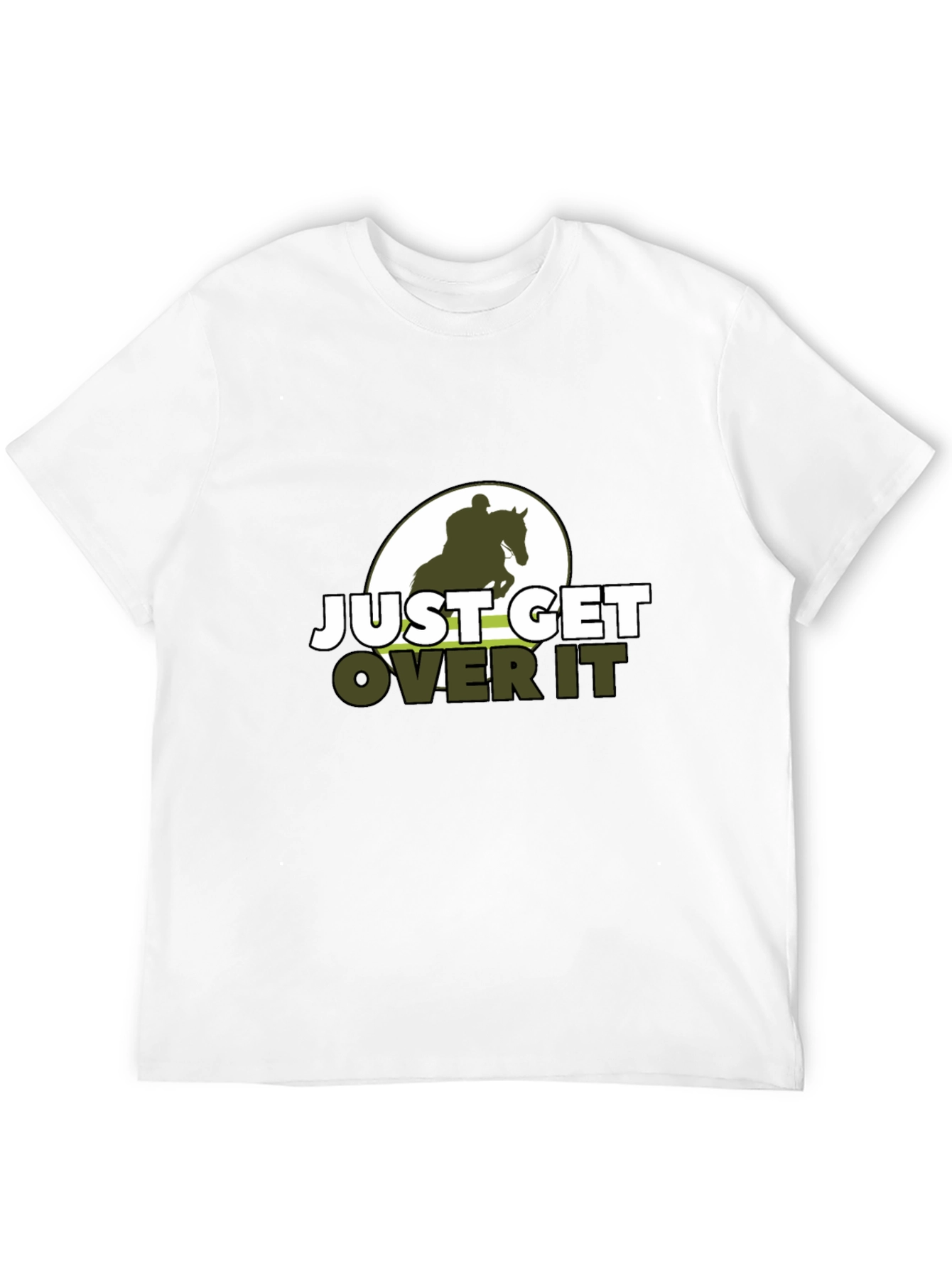 Black Just Get Over It Horse Riding T-Shirt view 12