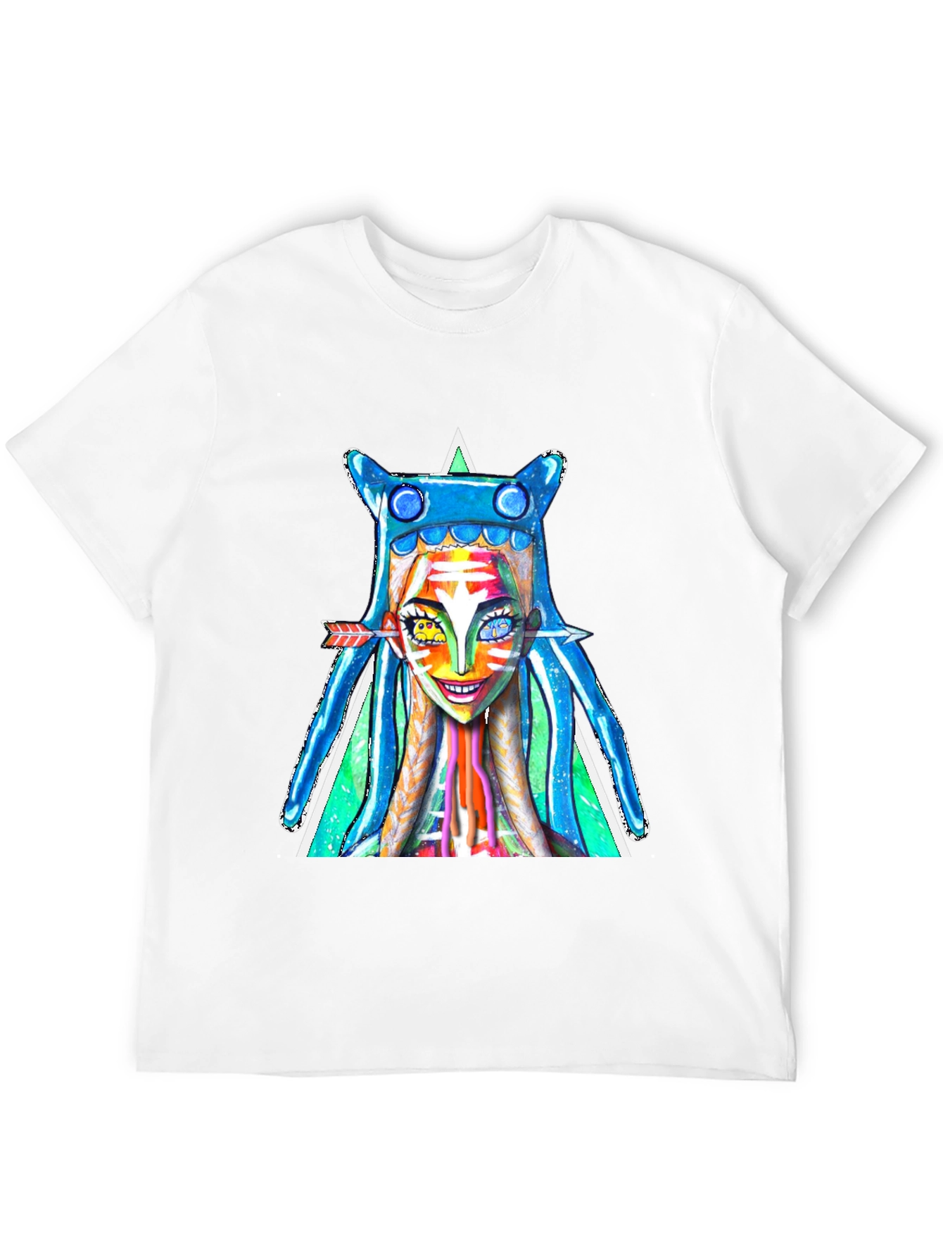 Black Funky Art T-Shirt - Colorful Character Graphic Tee view 12