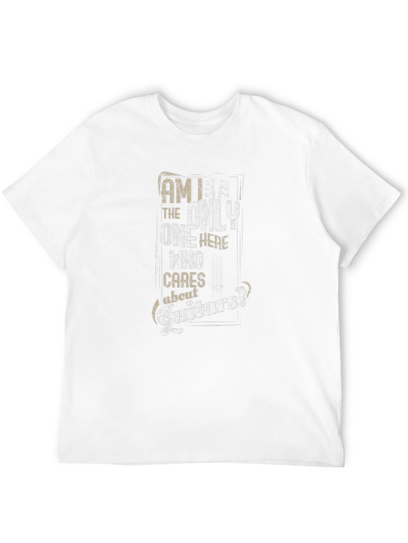 Black Am I the Only One Who Cares About Guitars? T-Shirt view 12