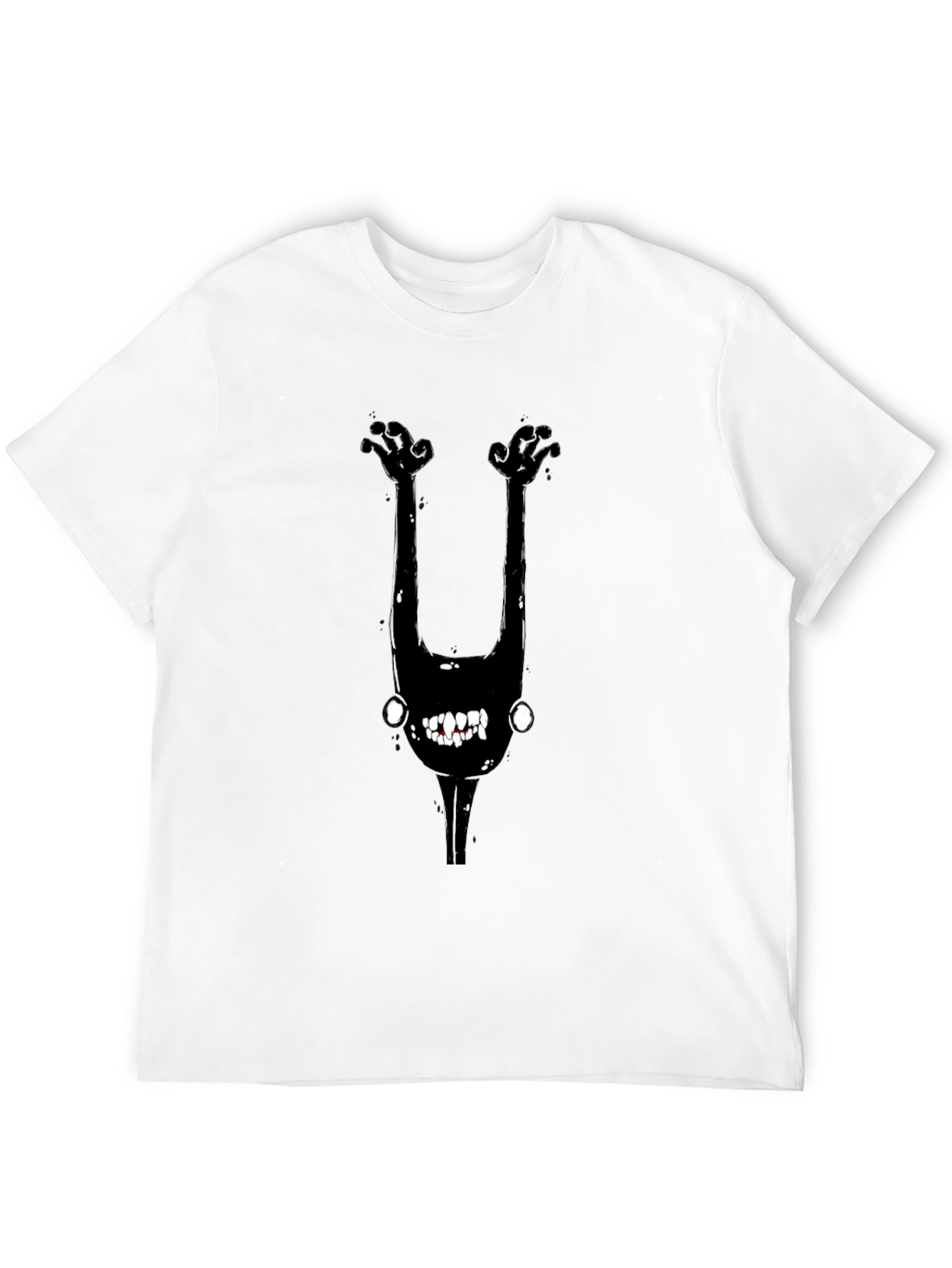 Black Men's Graphic Tee - Creepy Monster view 12