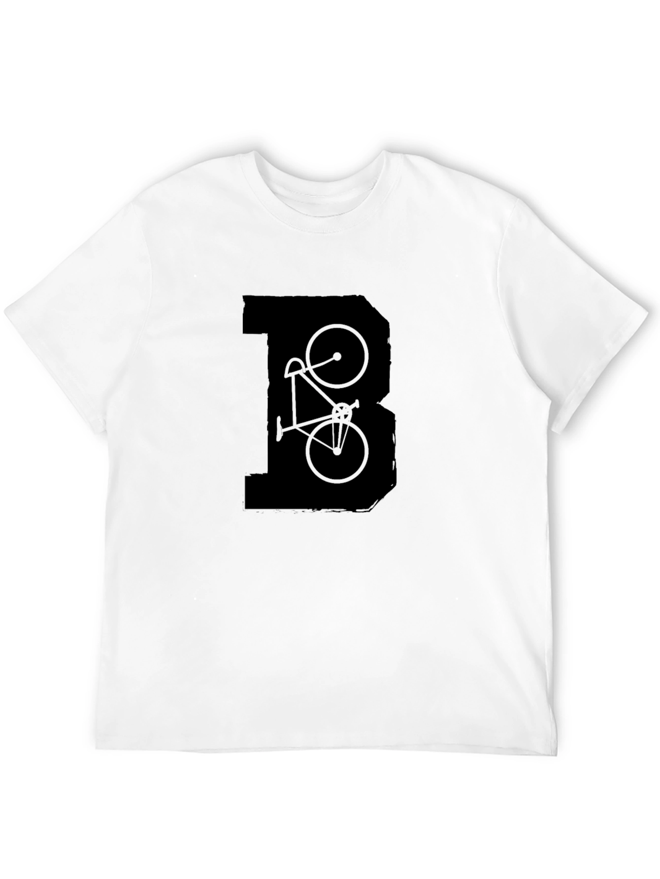 Black Bicycle Initial Black T-Shirt view 12