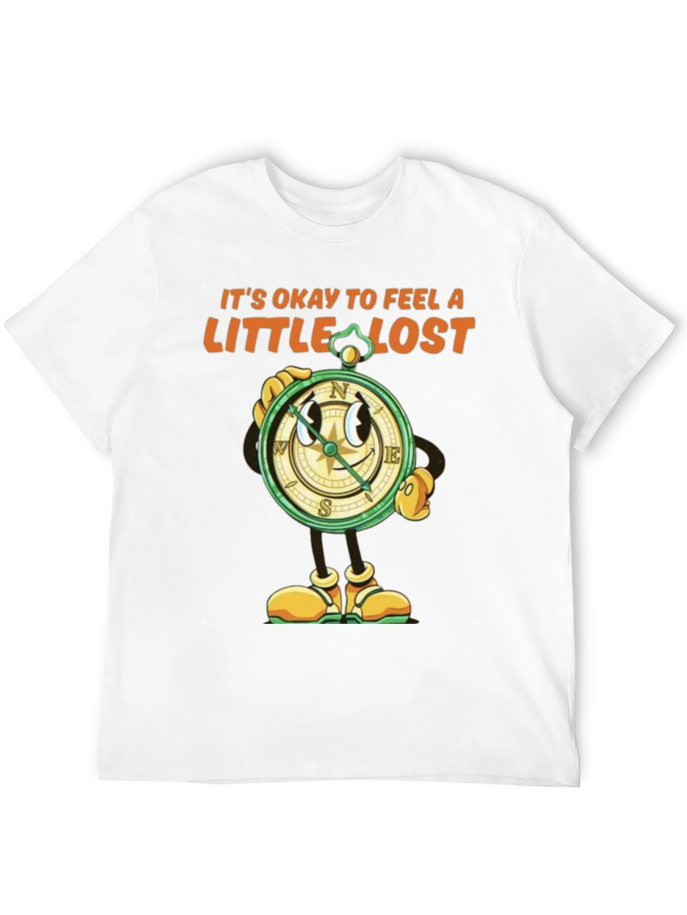 Black It's Okay To Feel A Little Lost T-Shirt view 12