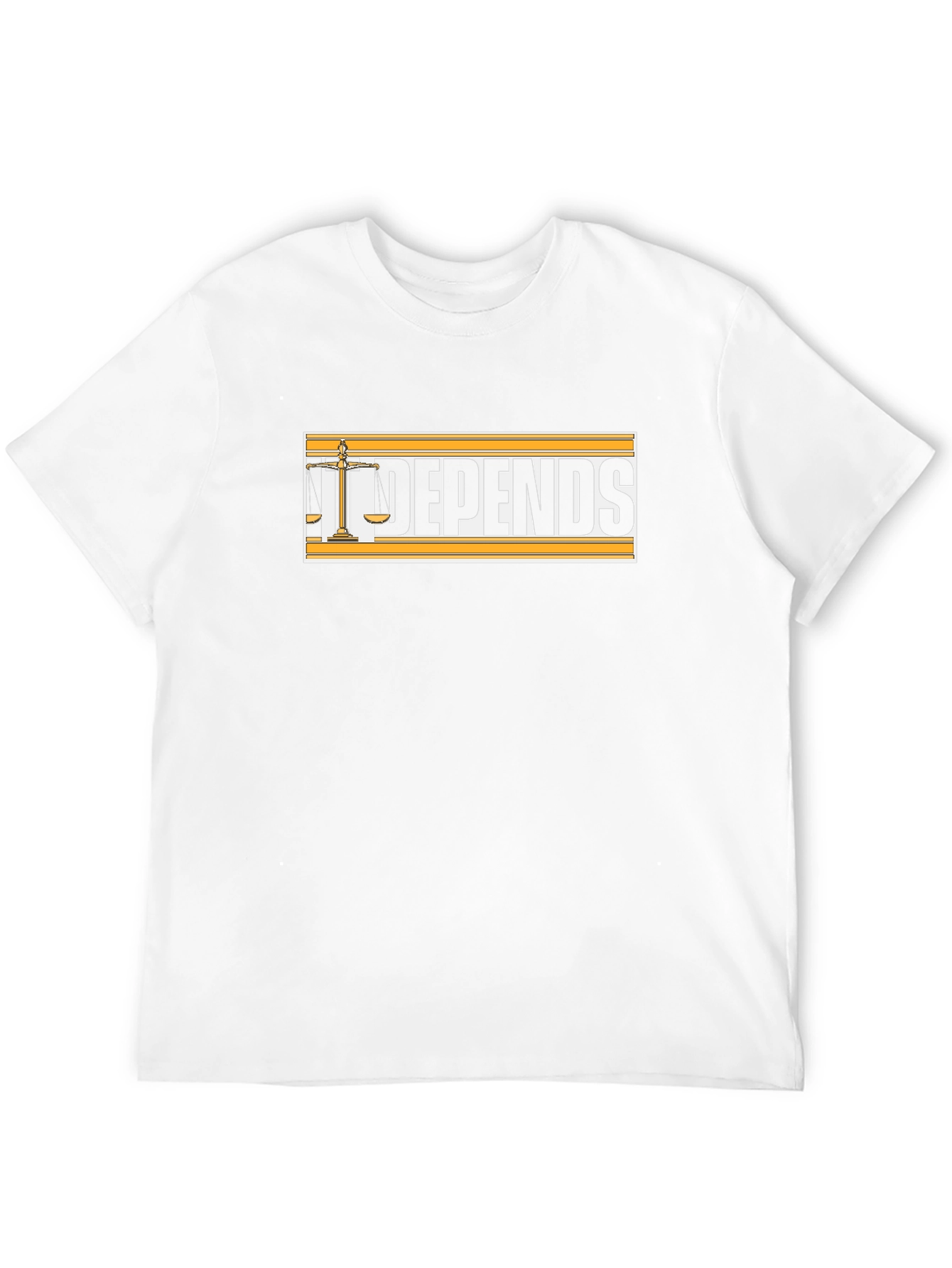 It Depends T-Shirt - Scales of Justice Design - 12